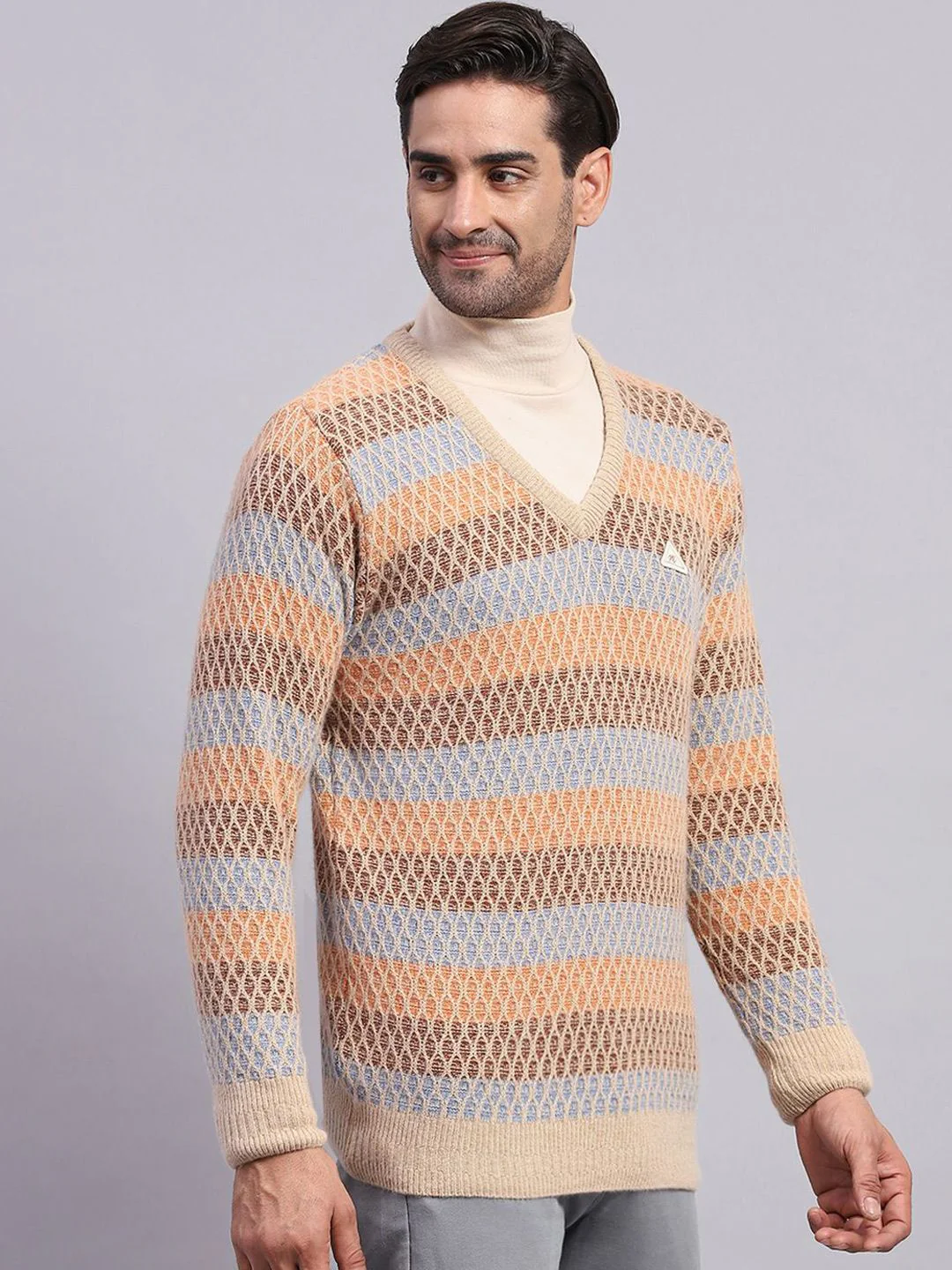 Monte Carlo Men Self Design Pullover - Image 3