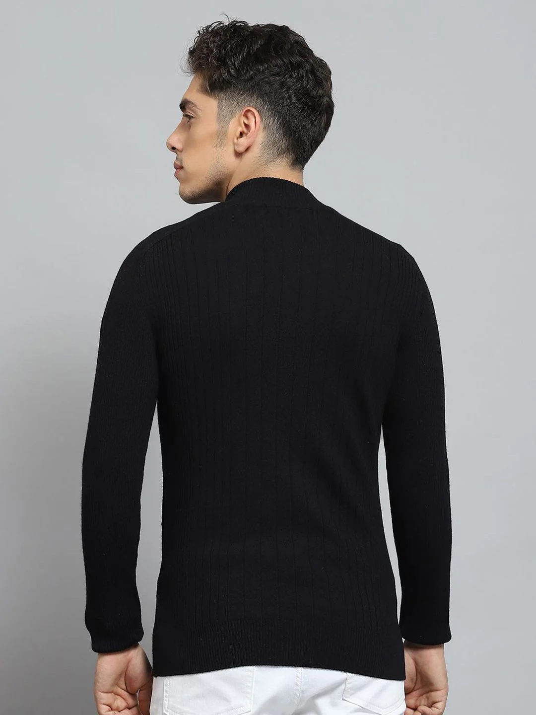 Monte Carlo Men Striped Round Neck Woollen - Image 4