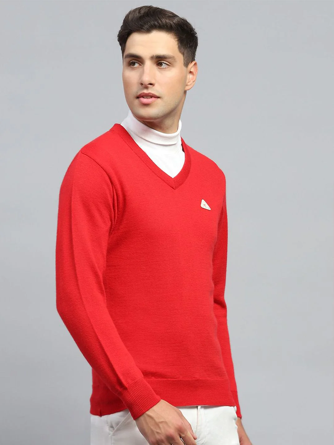 Monte Carlo Men V Neck Woollen Pullover - Image 3