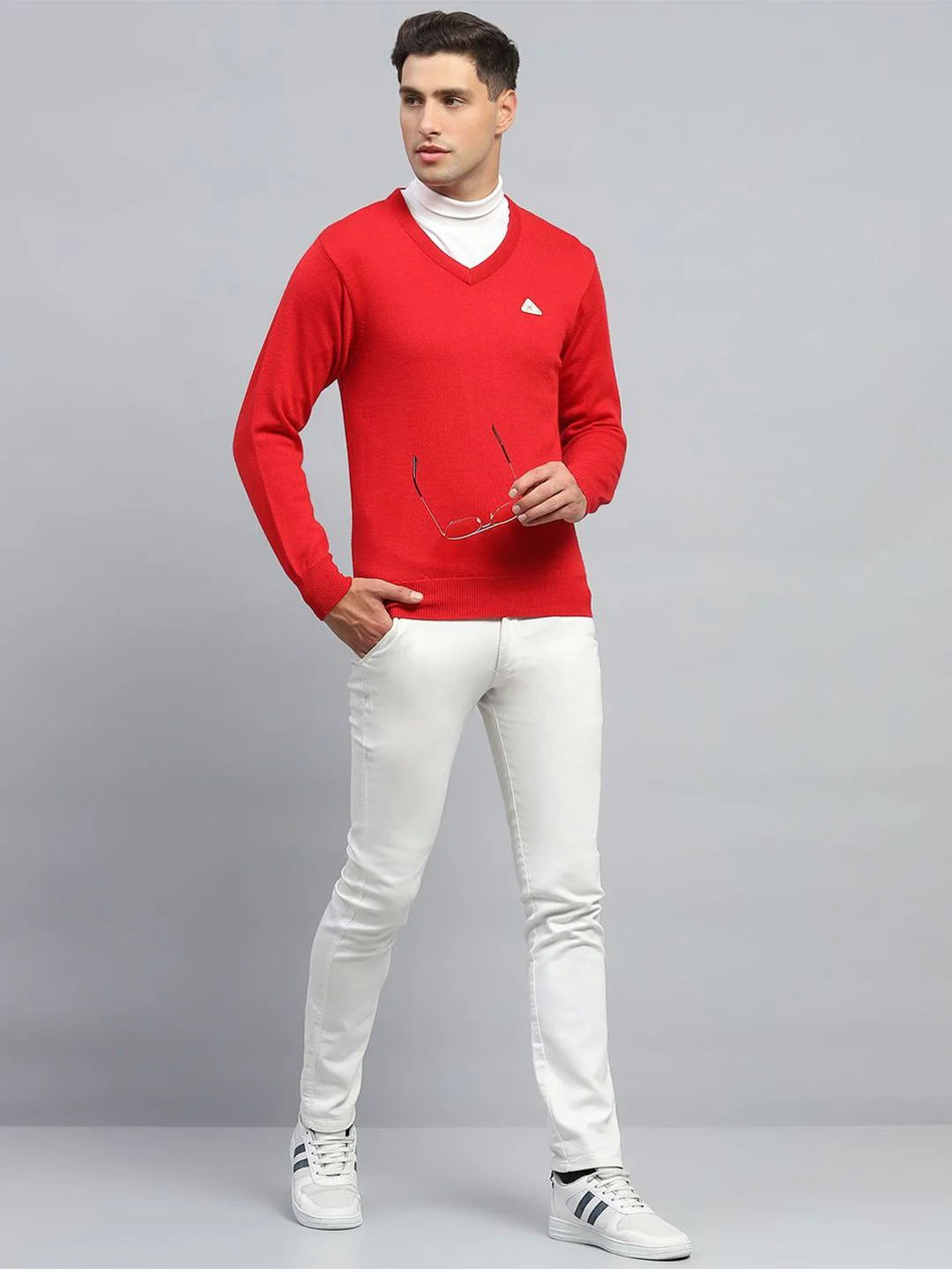 Monte Carlo Men V Neck Woollen Pullover - Image 6