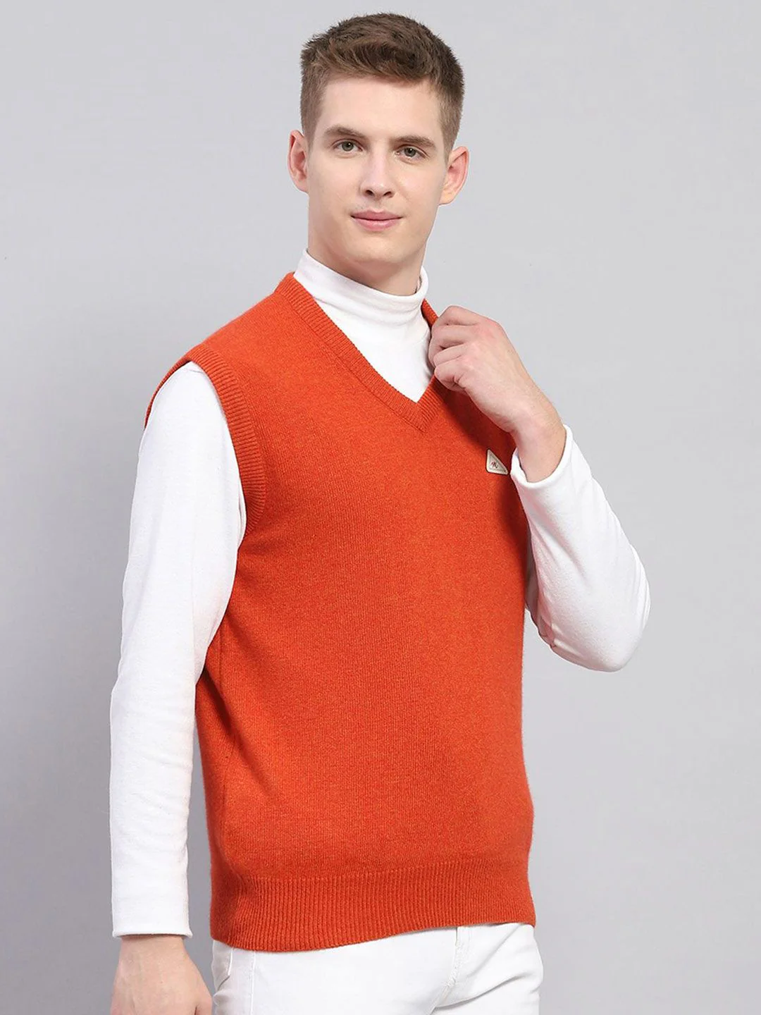 Monte Carlo Men  V Neck Woollen Sweater Vest - Image 3