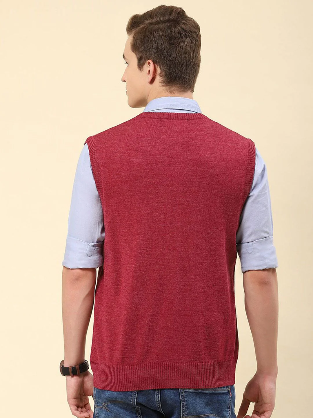 Monte Carlo Men Woollen Sweater Vest - Image 4