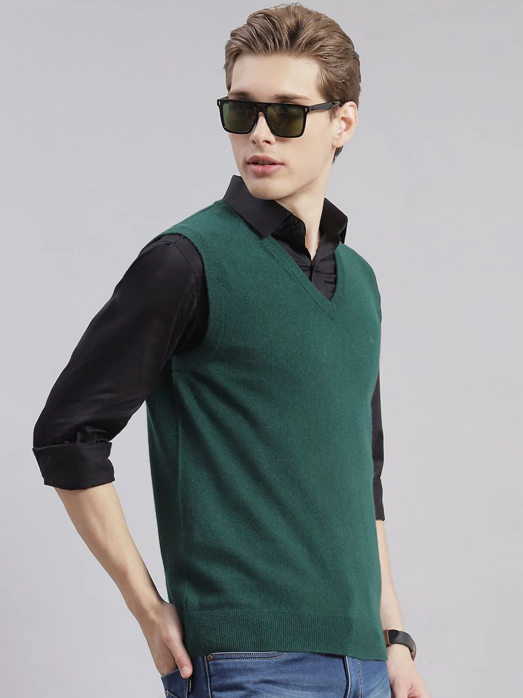 Monte Carlo Men Woollen Sweater Vest - Image 3
