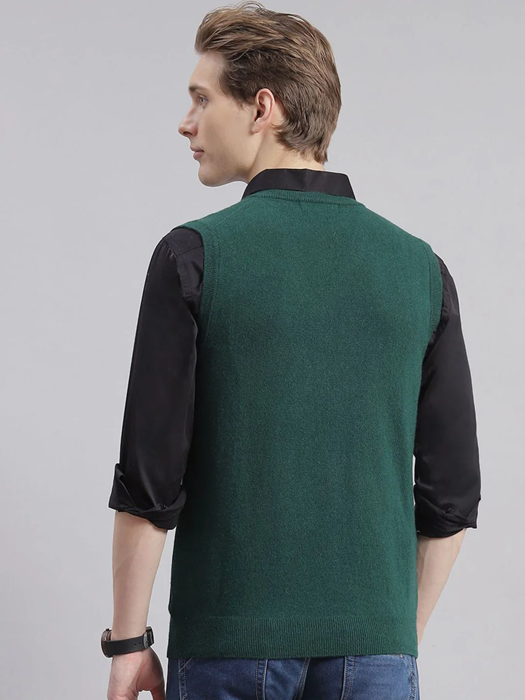 Monte Carlo Men Woollen Sweater Vest - Image 4