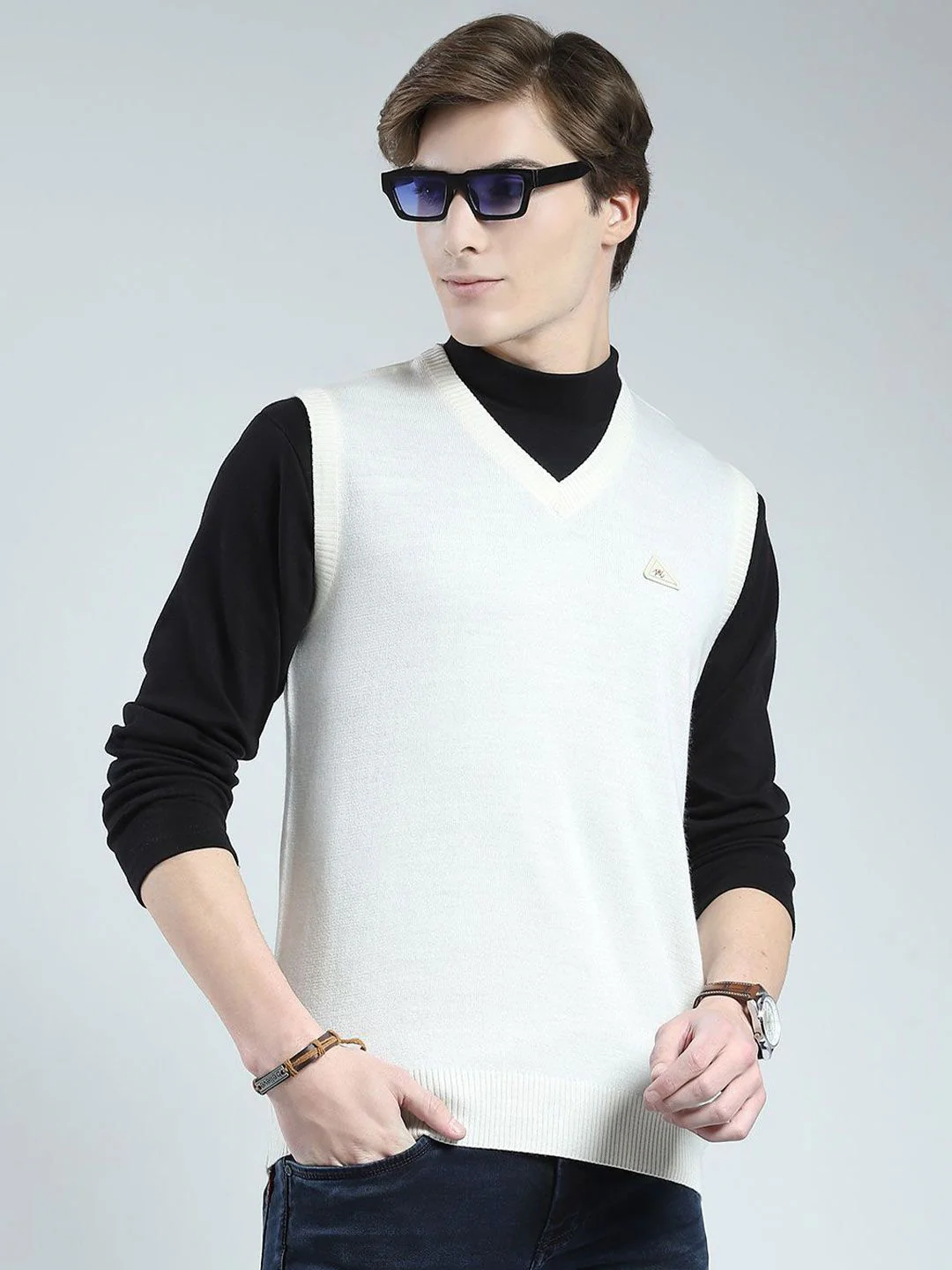 Monte Carlo Men Woollen Sweater Vest - Image 3