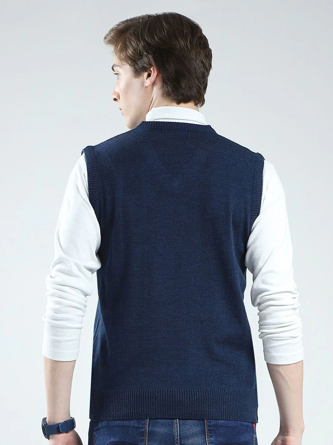 Monte Carlo Men Woollen Sweater Vest - Image 4