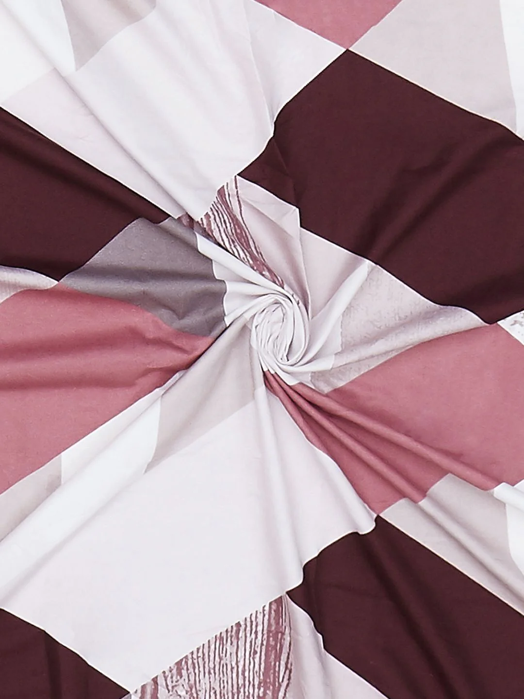 Monte Carlo Peach-Coloured & White Geometric 144 TC King Bedsheet Set 1.85 m x 1.95 m - Image 5