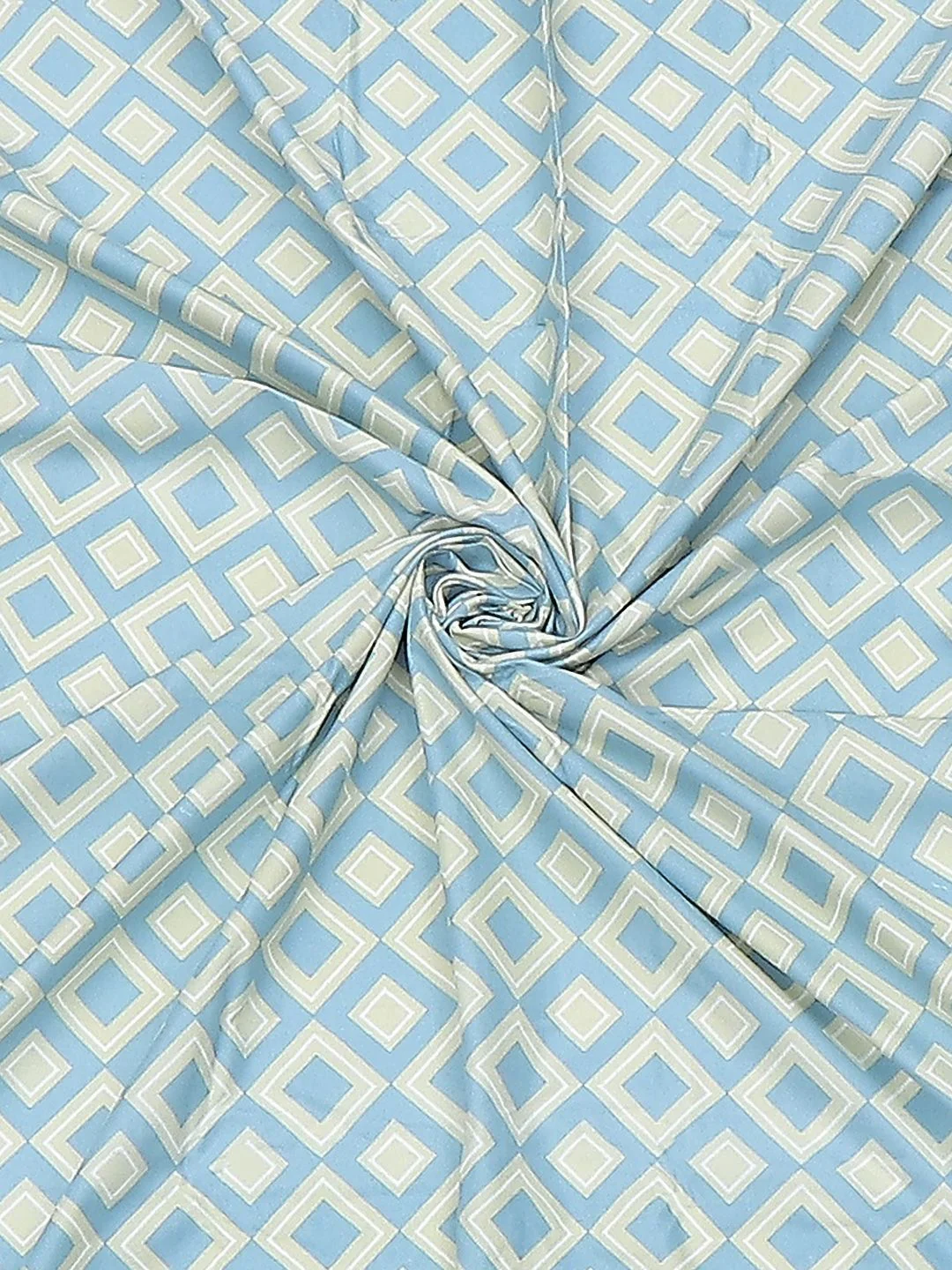 Monte Carlo Pixel Blue & Grey Printed 120 TC Single Bedsheet Set 1.52 m x 2.30 m - Image 5
