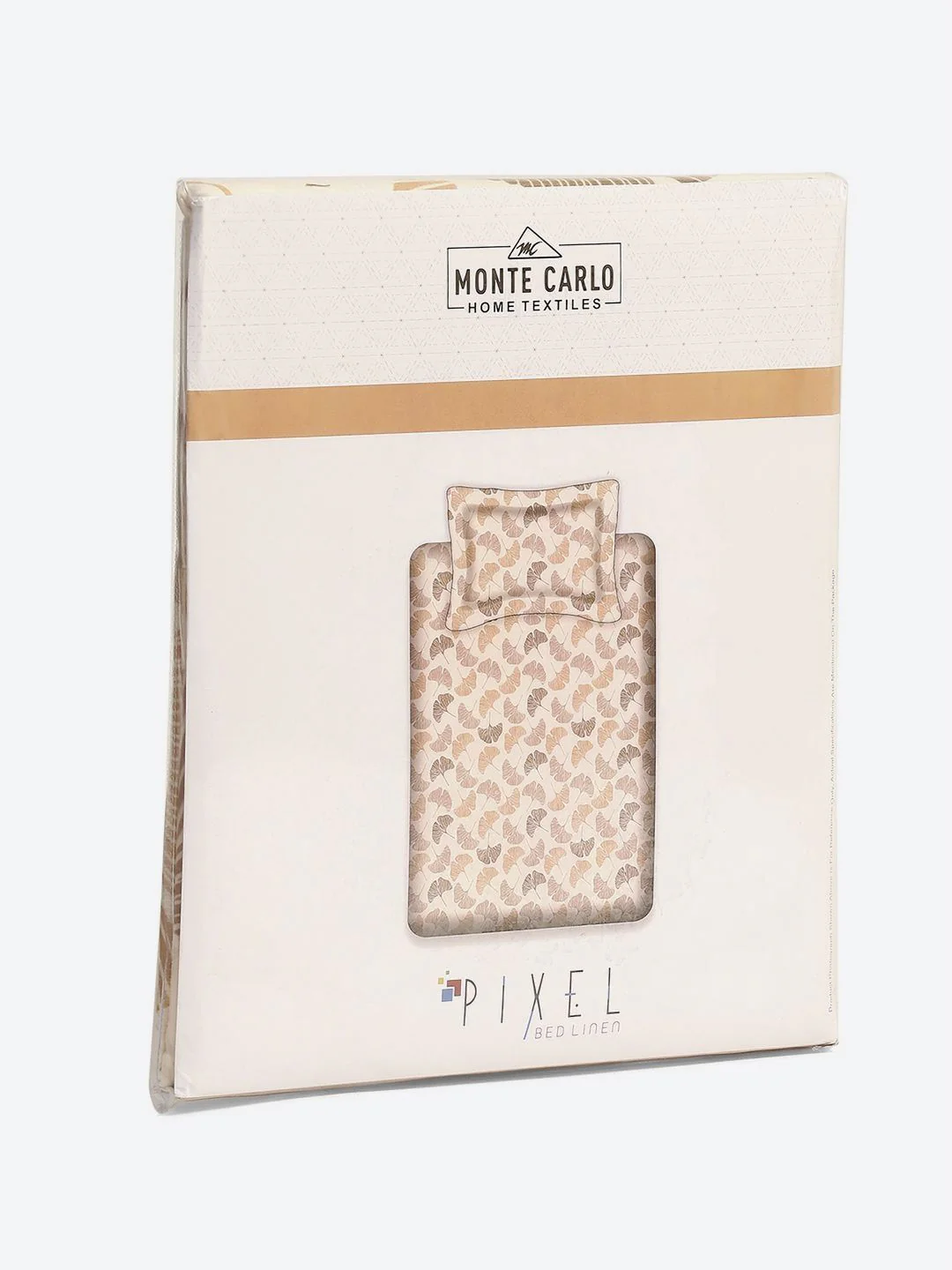 Monte Carlo Pixel Peach-Coloured Printed 120 TC Single Bedsheet Set 1.52 m x 2.30 m - Image 6