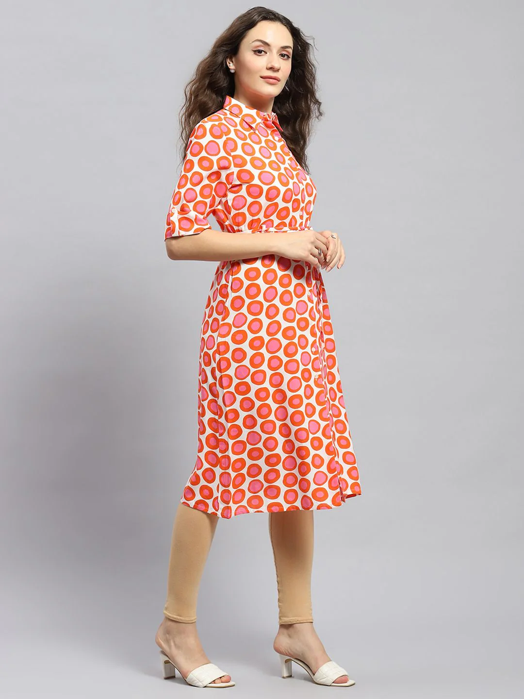 Monte Carlo Print Shirt Style Longline Tunic - Image 5