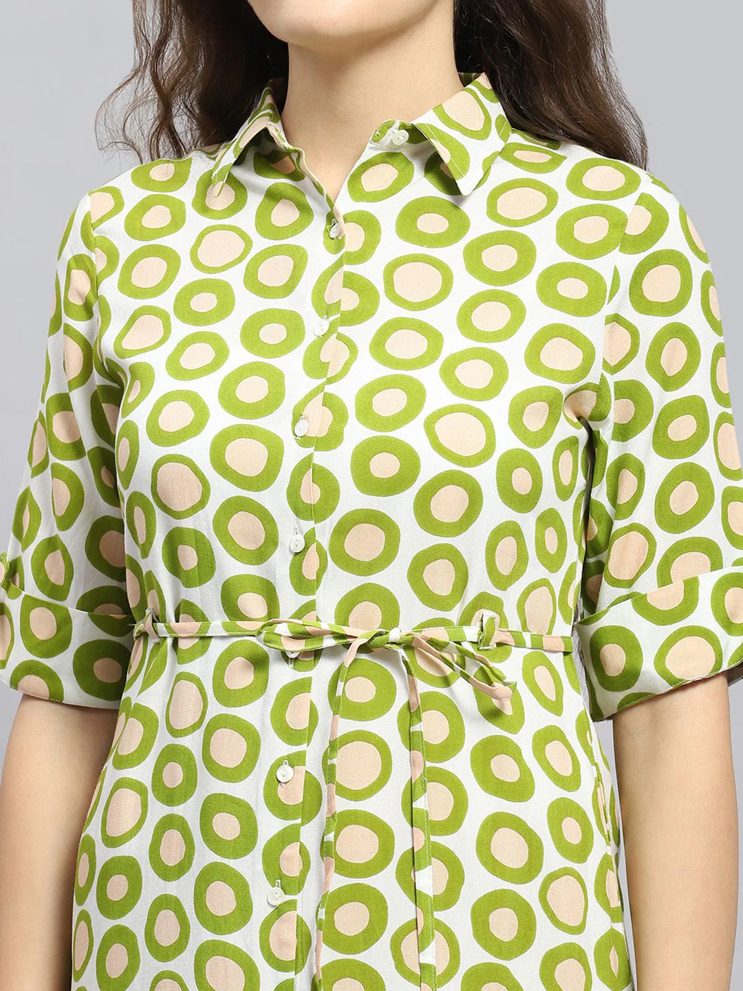 Monte Carlo Print Shirt Style Longline Tunic - Image 2