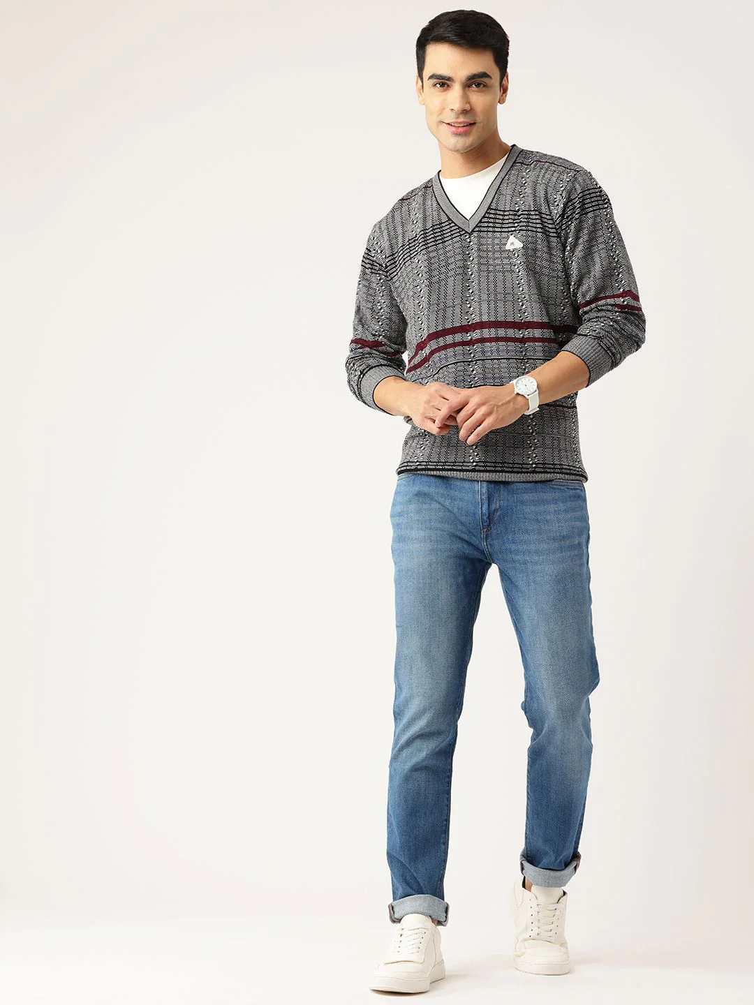 Monte Carlo Printed Woollen Pullover - Image 4