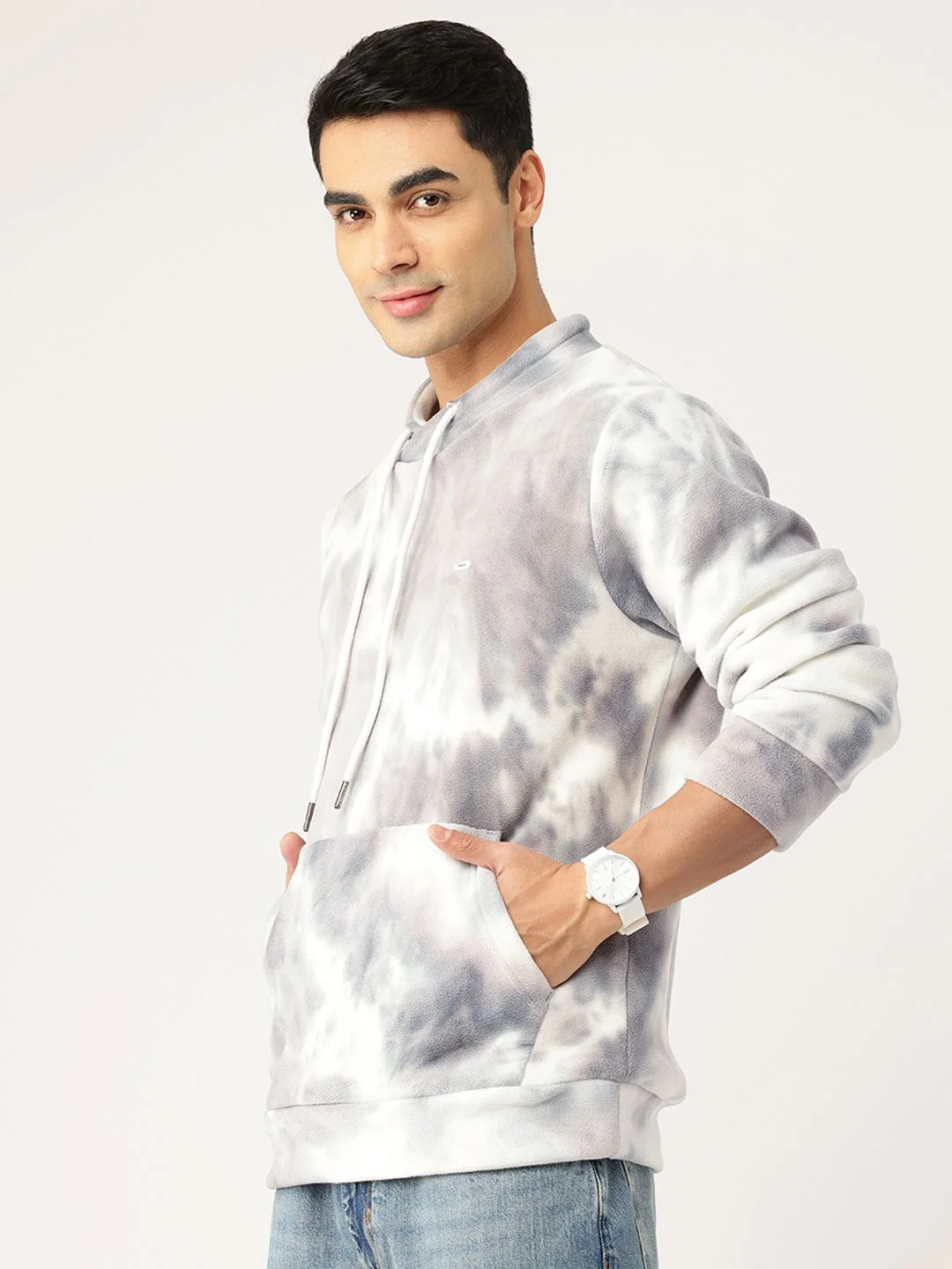 Monte Carlo Round Neck Printed Fleece Sweatshirt - Image 3