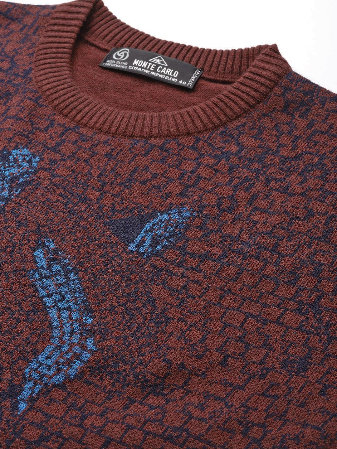 Monte Carlo Self Design Woollen Pullover - Image 2