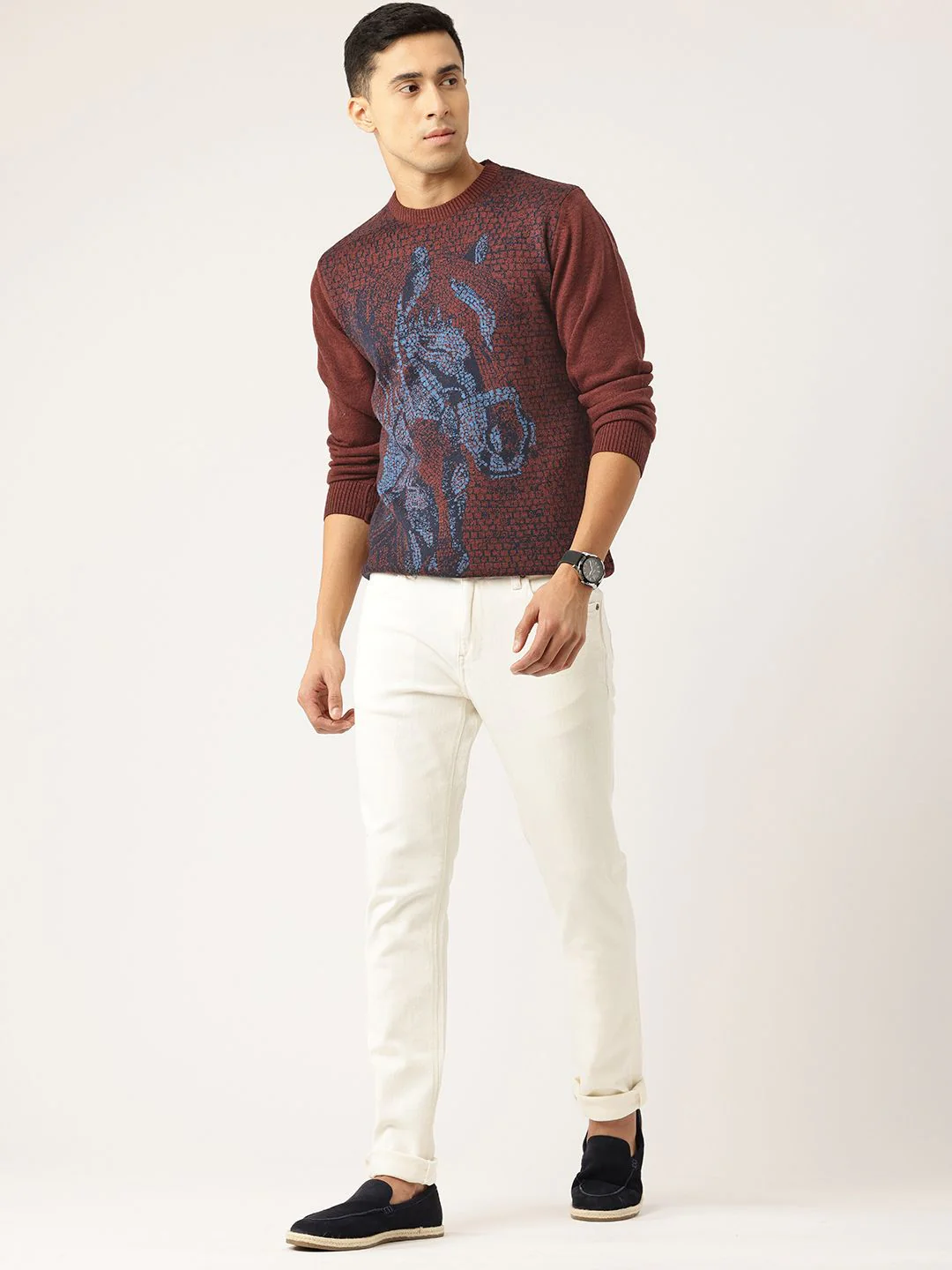 Monte Carlo Self Design Woollen Pullover - Image 4