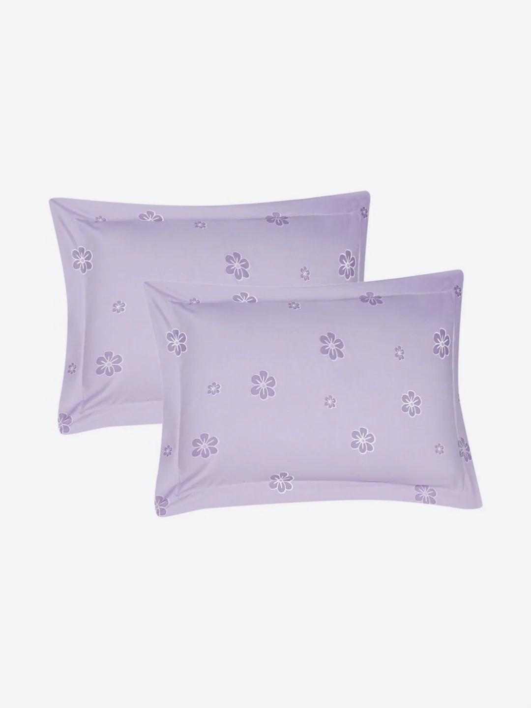 Monte Carlo Stanley Lavender & Pink Floral Printed 144TC King Bedsheet Set 1.85 m x 1.95 m - Image 4
