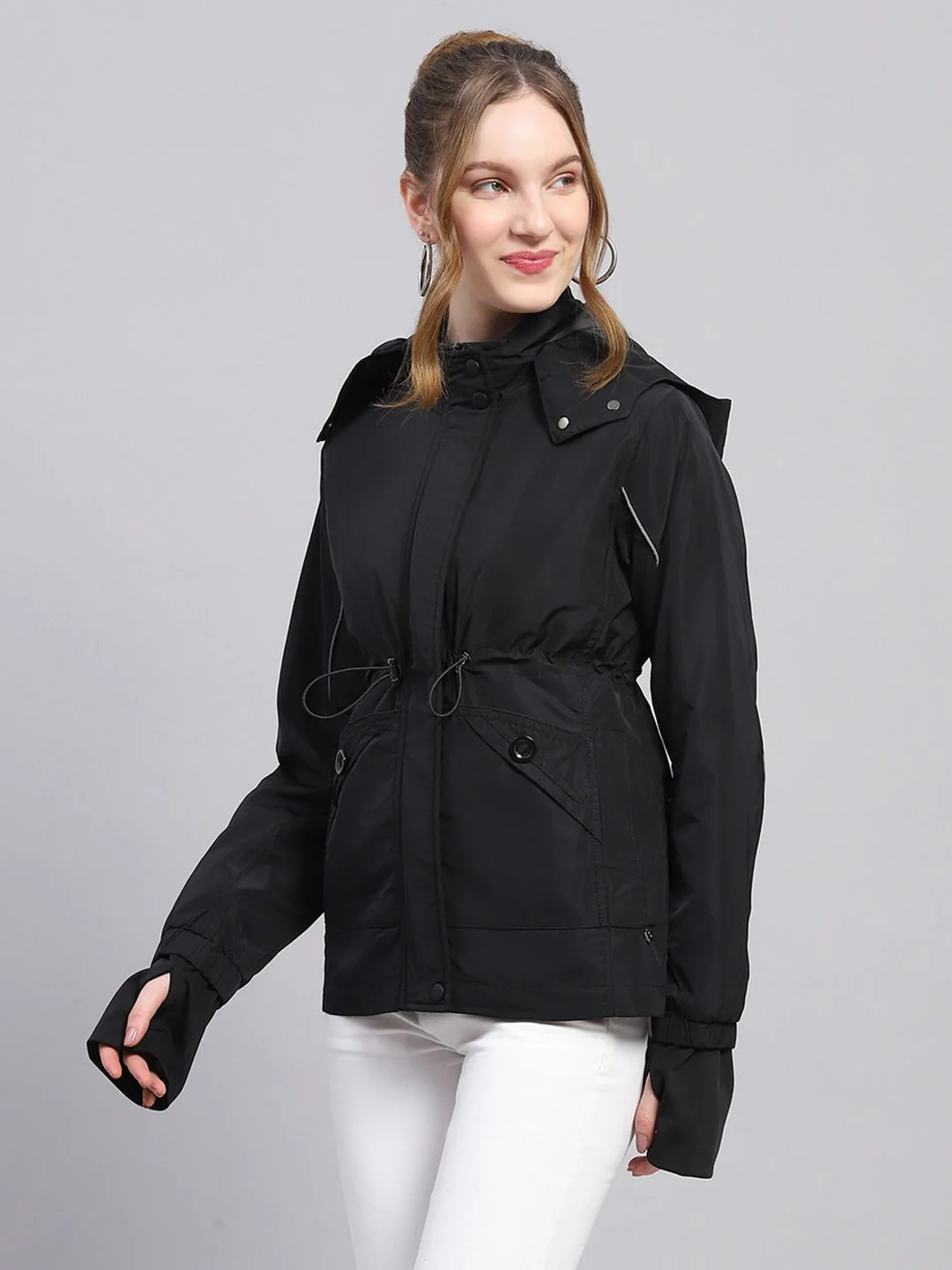 Monte Carlo Water Repellent Toggle Waist Hooded Tailored Jacket - Image 3