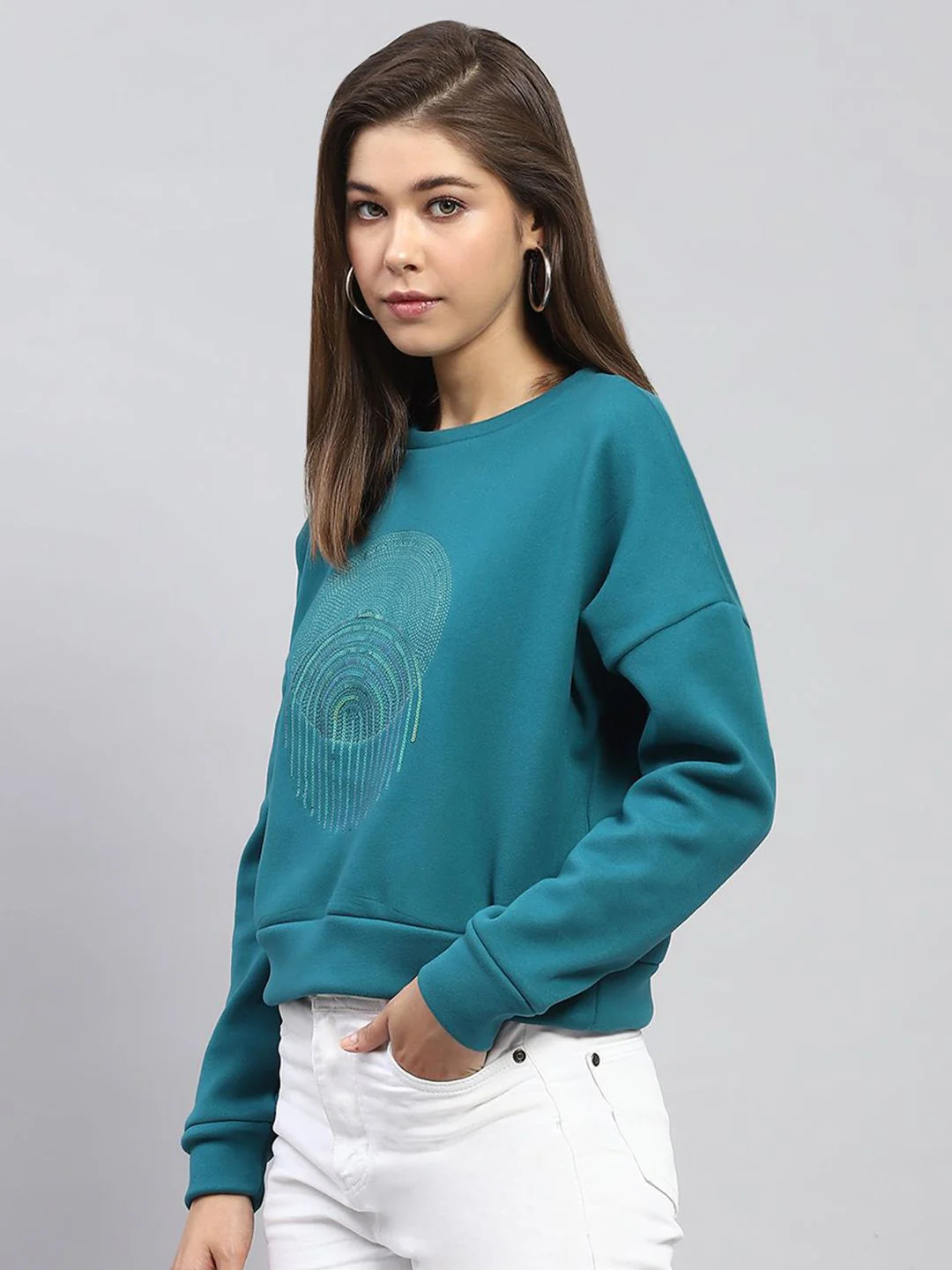 Monte Carlo Women Graphic Embellished Sweatshirt - Image 5