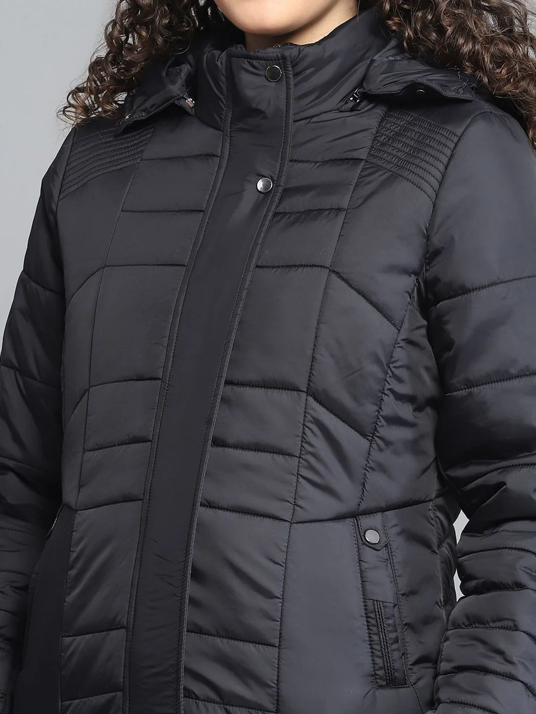 Monte Carlo Women Hooded Solid Casual Lightweight Padded Jacket - Image 2