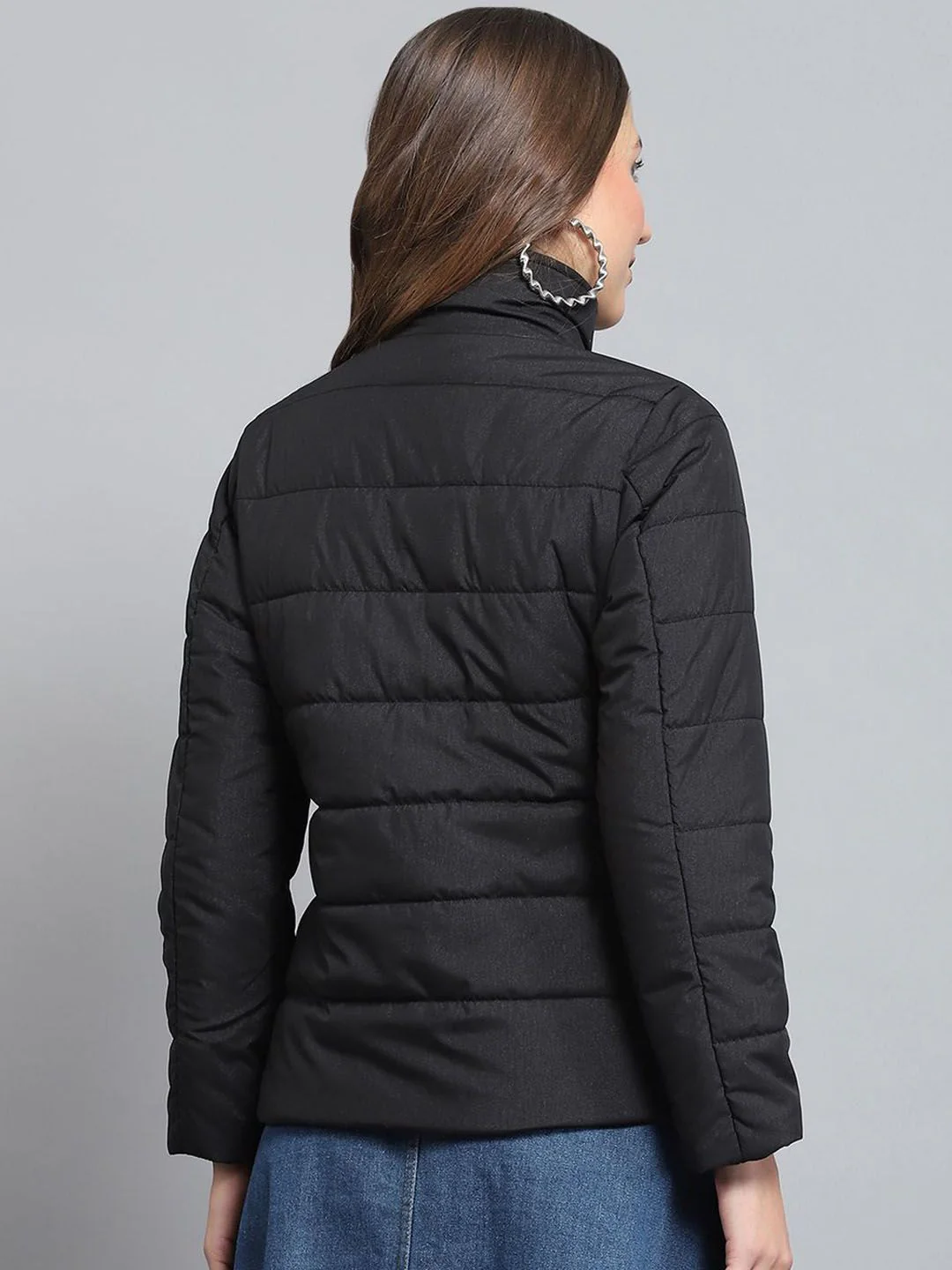 Monte Carlo Women Mock Collar Solid Casual Lightweight Padded Jacket - Image 4