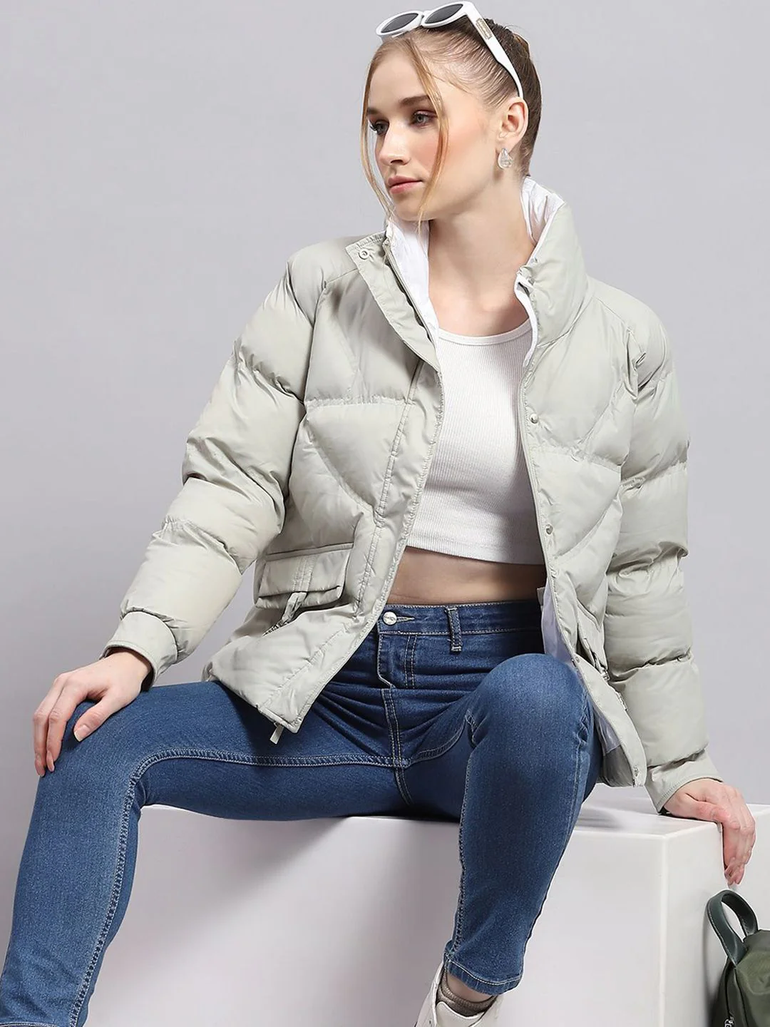 Monte Carlo Women Mock Collar Solid Casual Puffer Jacket - Image 6