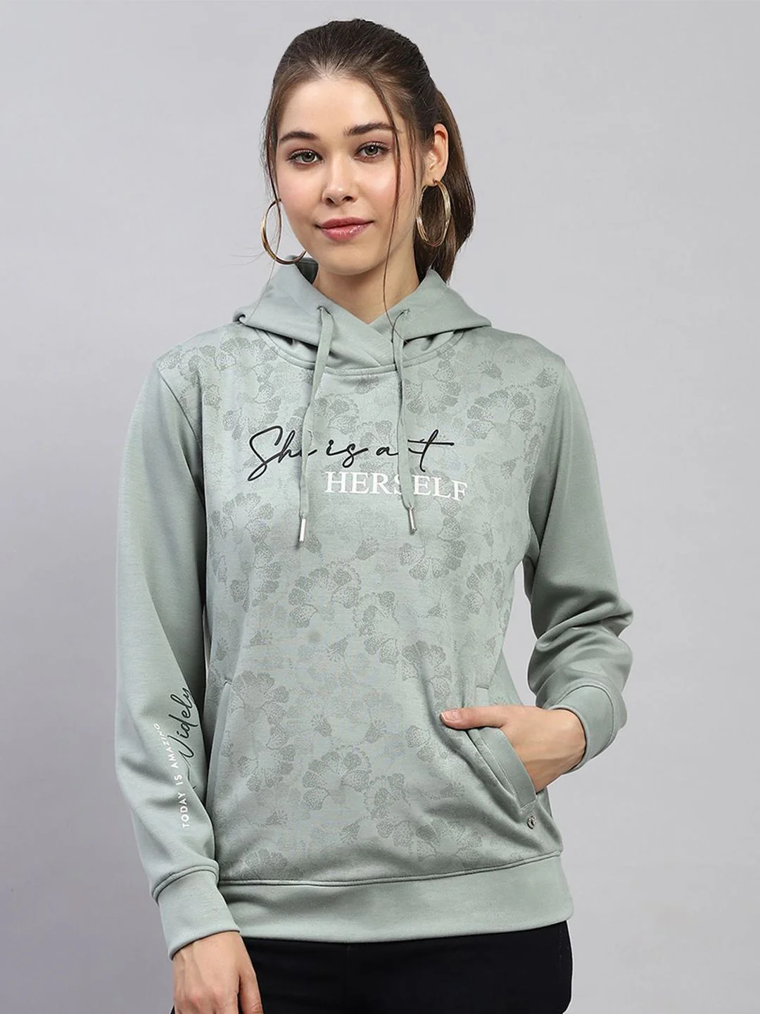 Monte Carlo Women Printed Hooded Sweatshirt