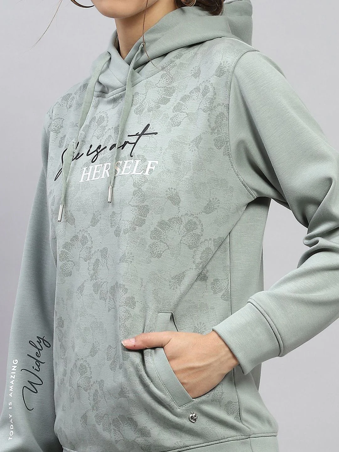 Monte Carlo Women Printed Hooded Sweatshirt - Image 2