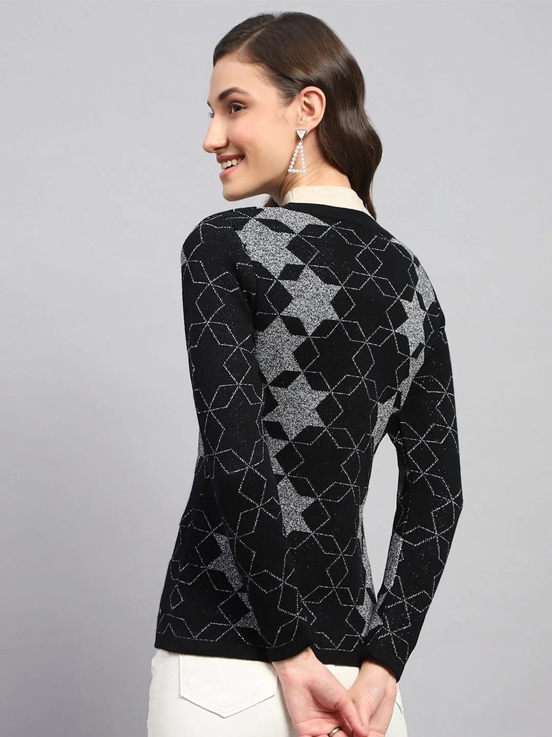 Monte Carlo Women Self Design Cardigan - Image 4