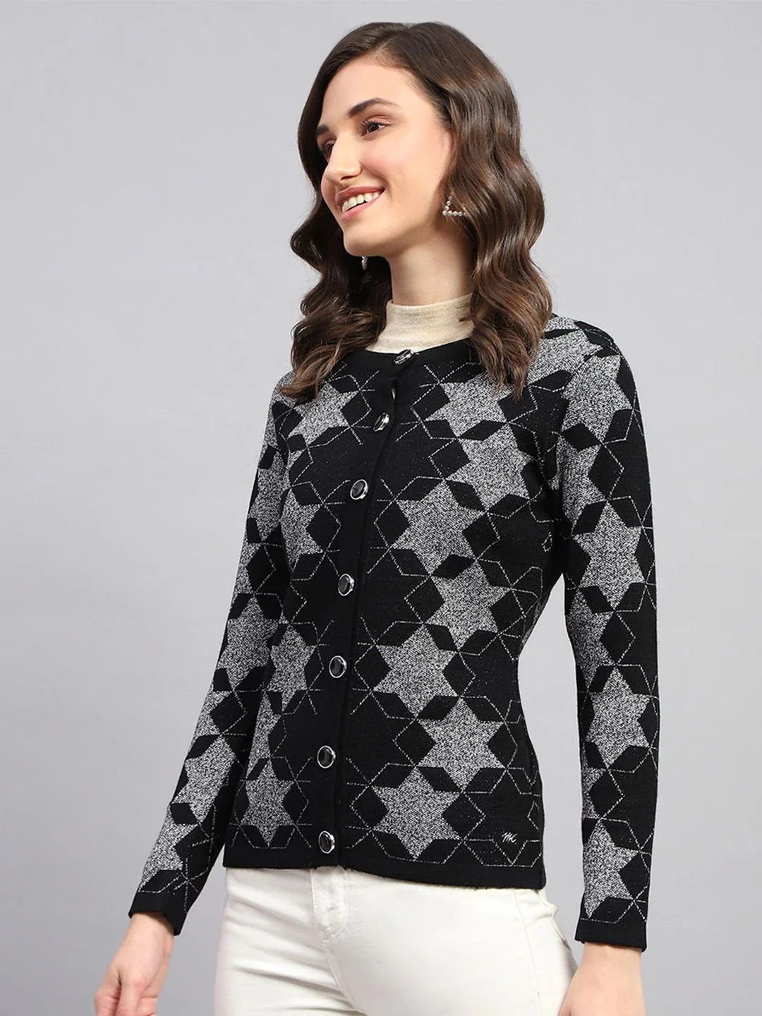 Monte Carlo Women Self Design Cardigan - Image 5