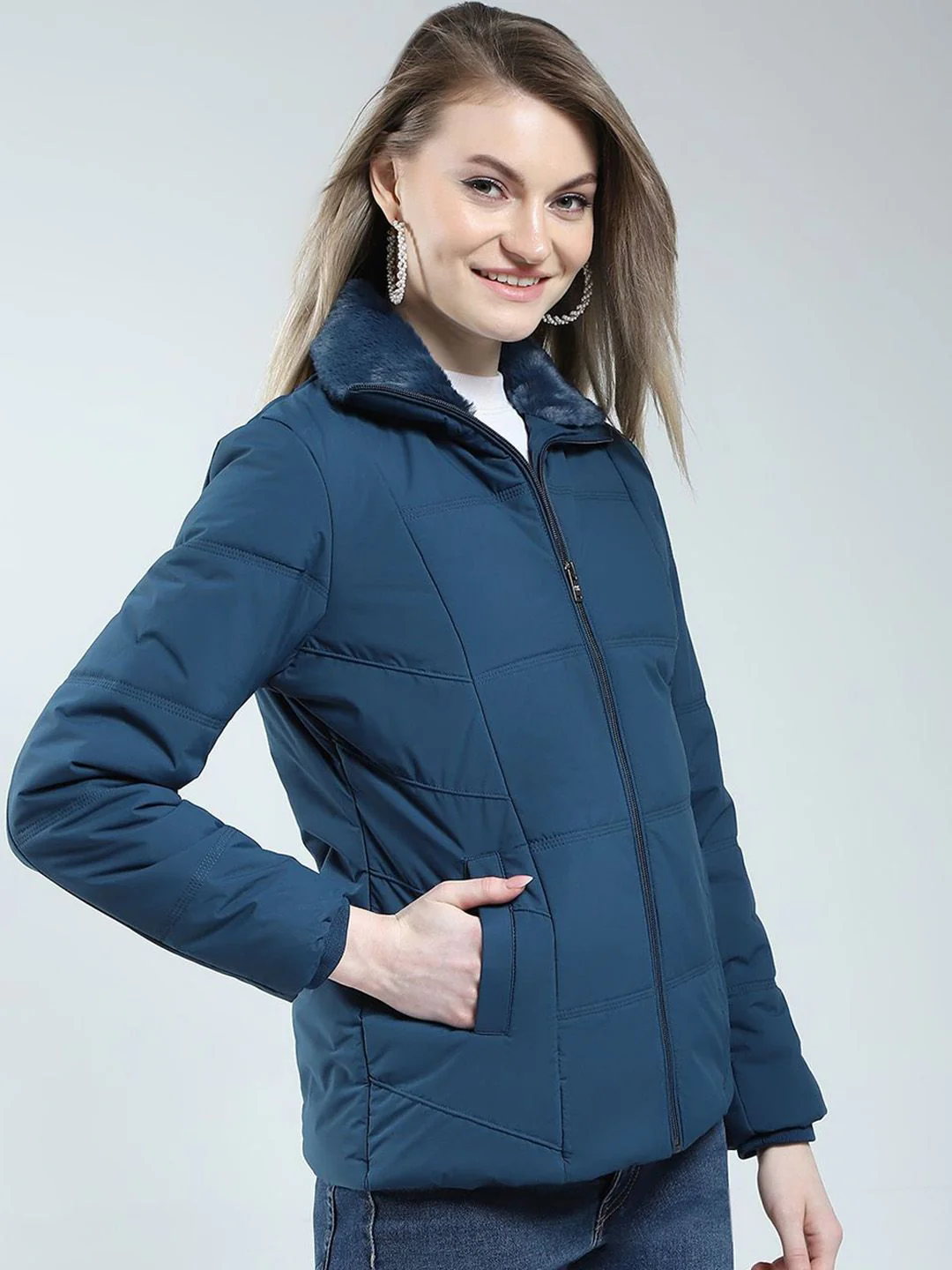 Monte Carlo Women Solid Padded Jacket - Image 3