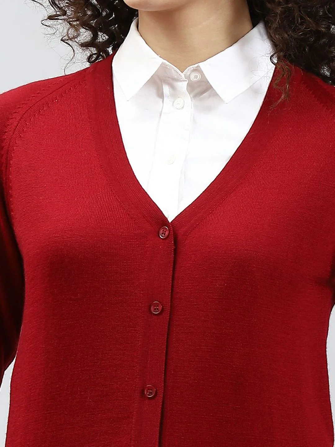 Monte Carlo Women Solid Woollen Cardigan - Image 2