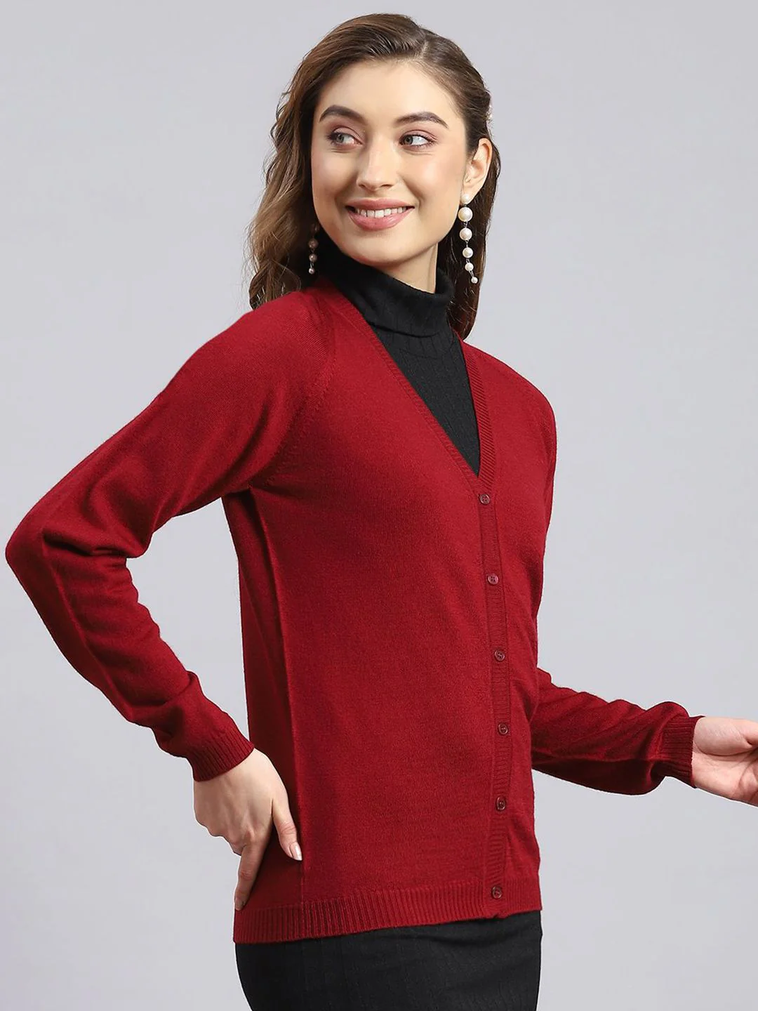 Monte Carlo Women Woollen Cardigan - Image 3