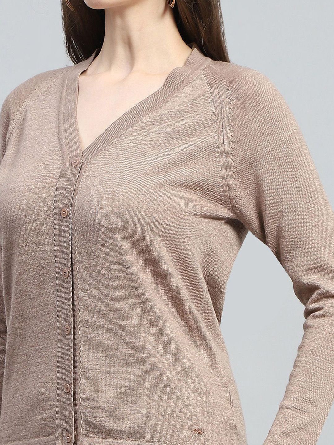 Monte Carlo Women Woollen Long Sleeves Cardigan Sweaters - Image 2
