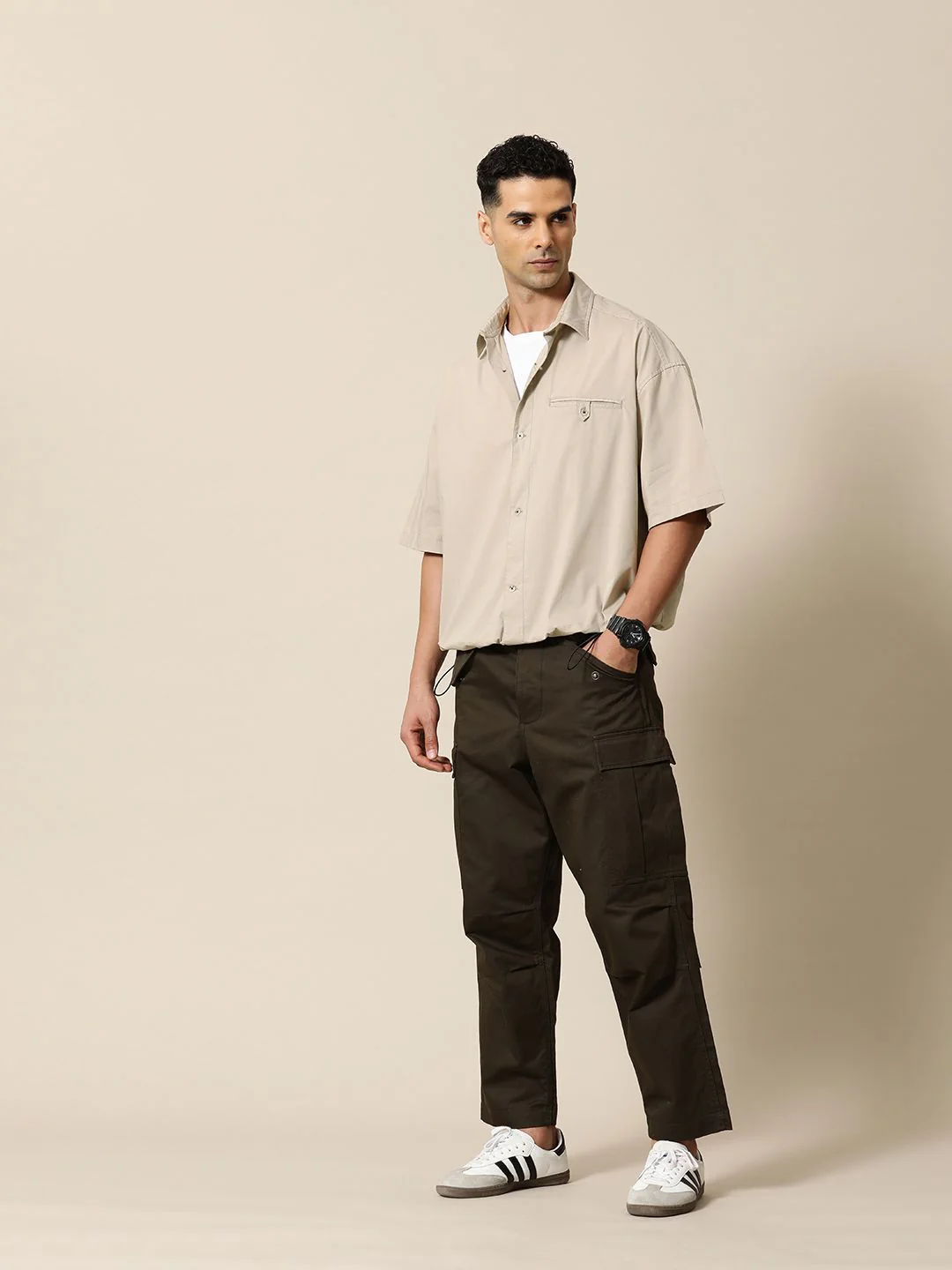 Mr Bowerbird Compact Poplin Oversized Blouson Shirt - Image 4