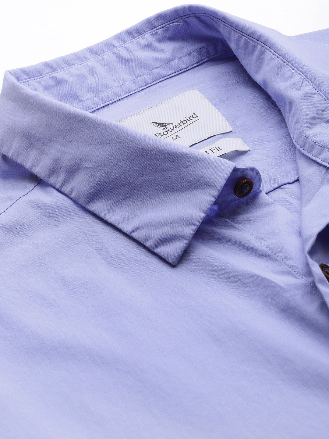Mr Bowerbird Men Blue Solid Tailored Fit Casual Shirt - Image 2