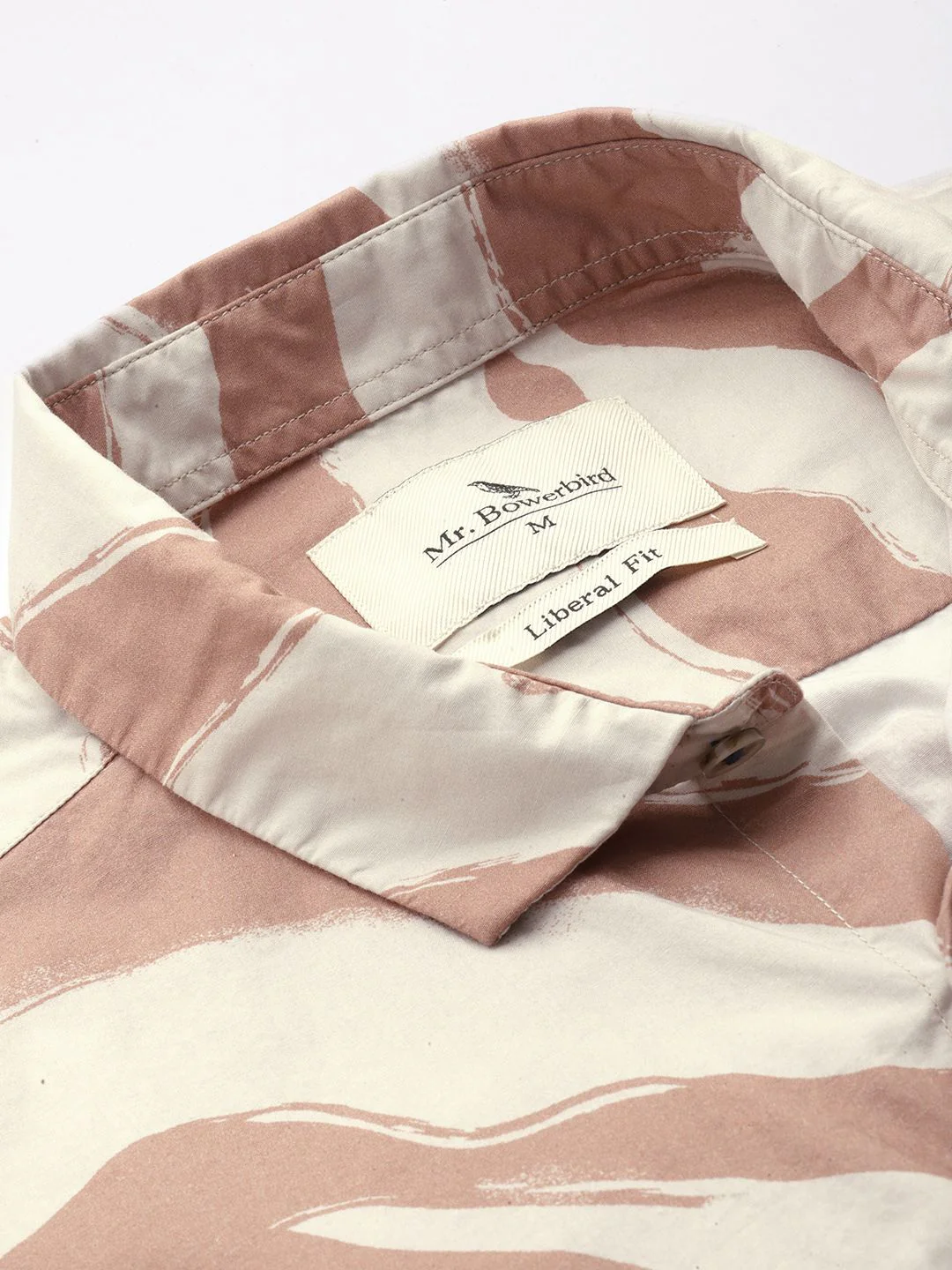 Mr Bowerbird Men Brown & Off-White Liberal Fit Printed Casual Shirt - Image 2