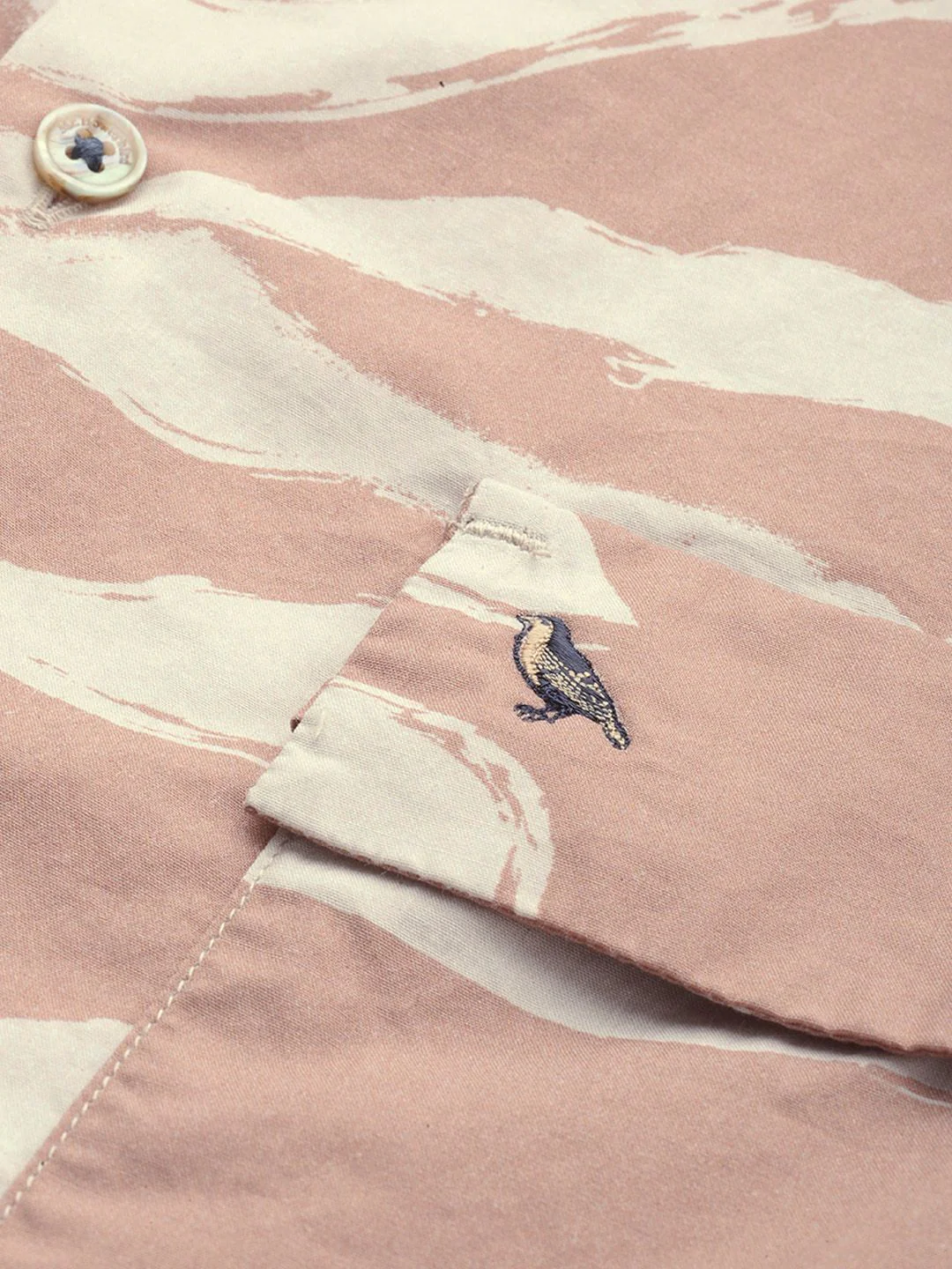 Mr Bowerbird Men Brown & Off-White Liberal Fit Printed Casual Shirt - Image 3