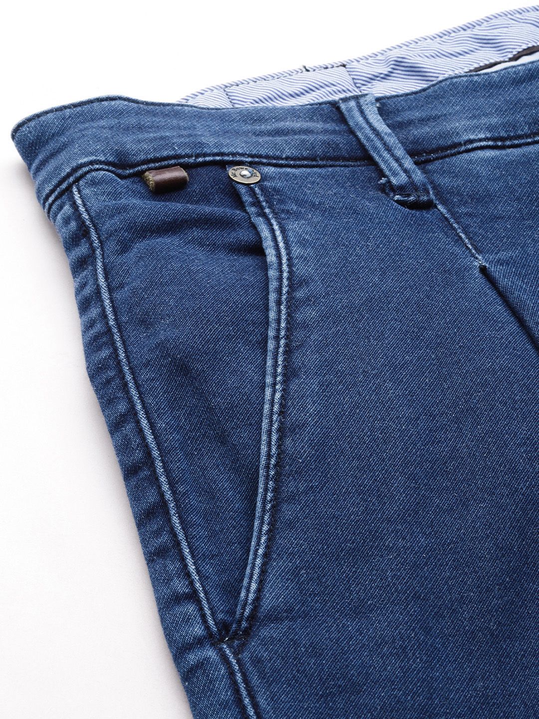 Mr Bowerbird Men Pleated Cropped Light Fade Stretchable Jeans - Image 6