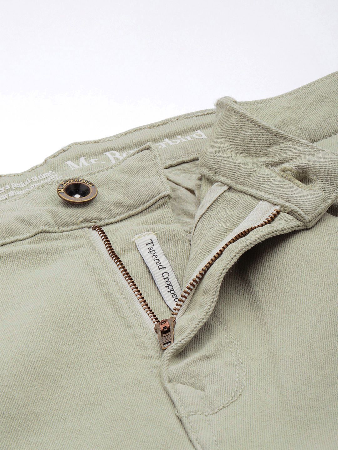 Mr Bowerbird Men Tapered Fit Stretchable Cropped Jeans - Image 4
