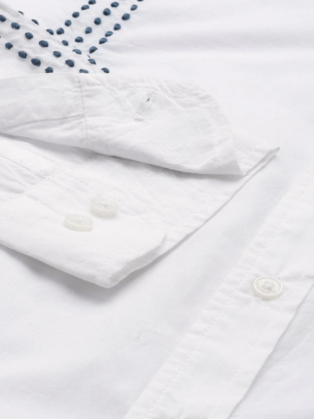 Mr Bowerbird Pure Cotton Embroidered Tailored Fit Opaque Casual Shirt - Image 3