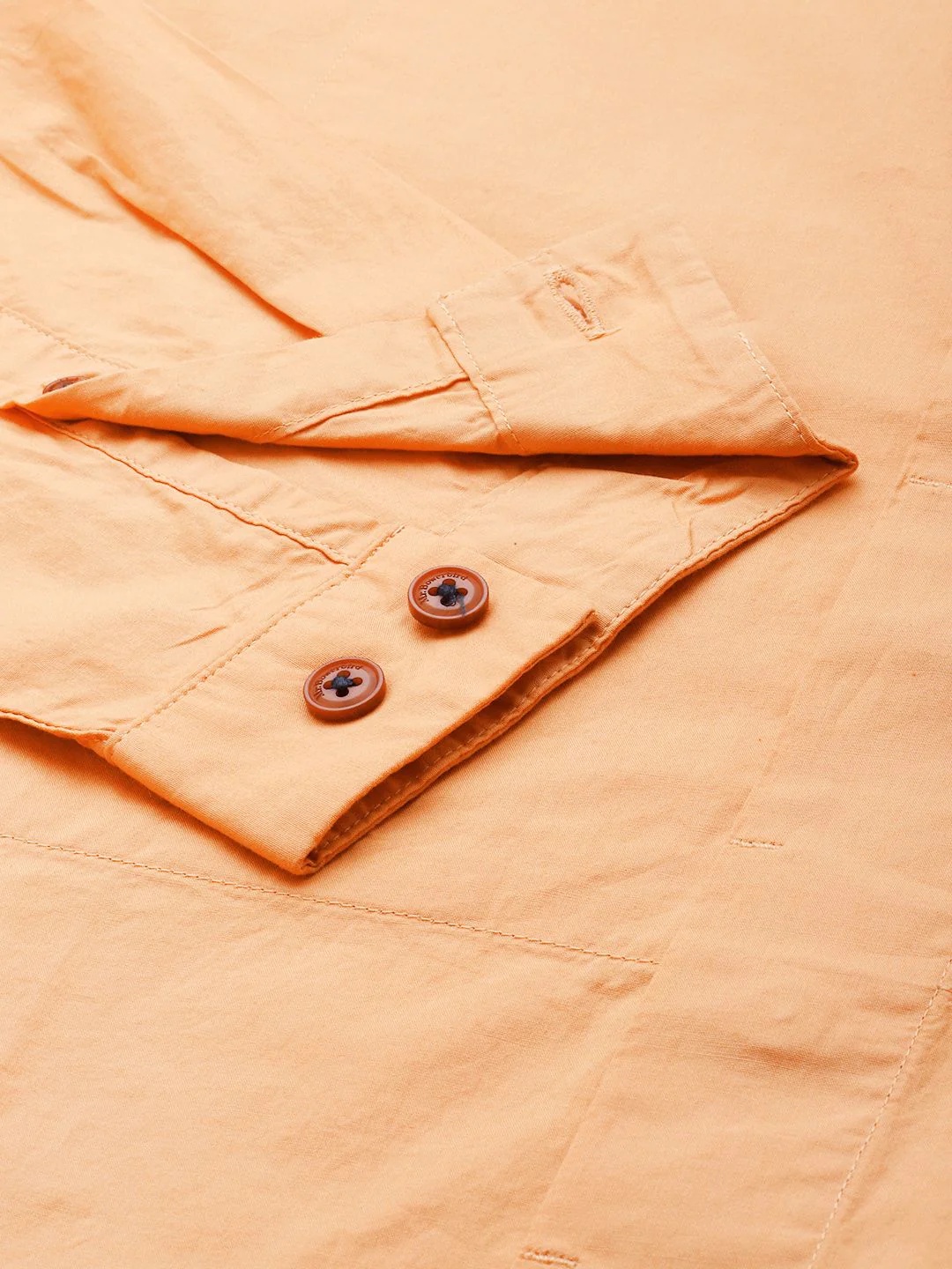 Mr Bowerbird Solid Tailored Fit Pure Cotton Compact Poplin Crew Neck Shirt - Image 3