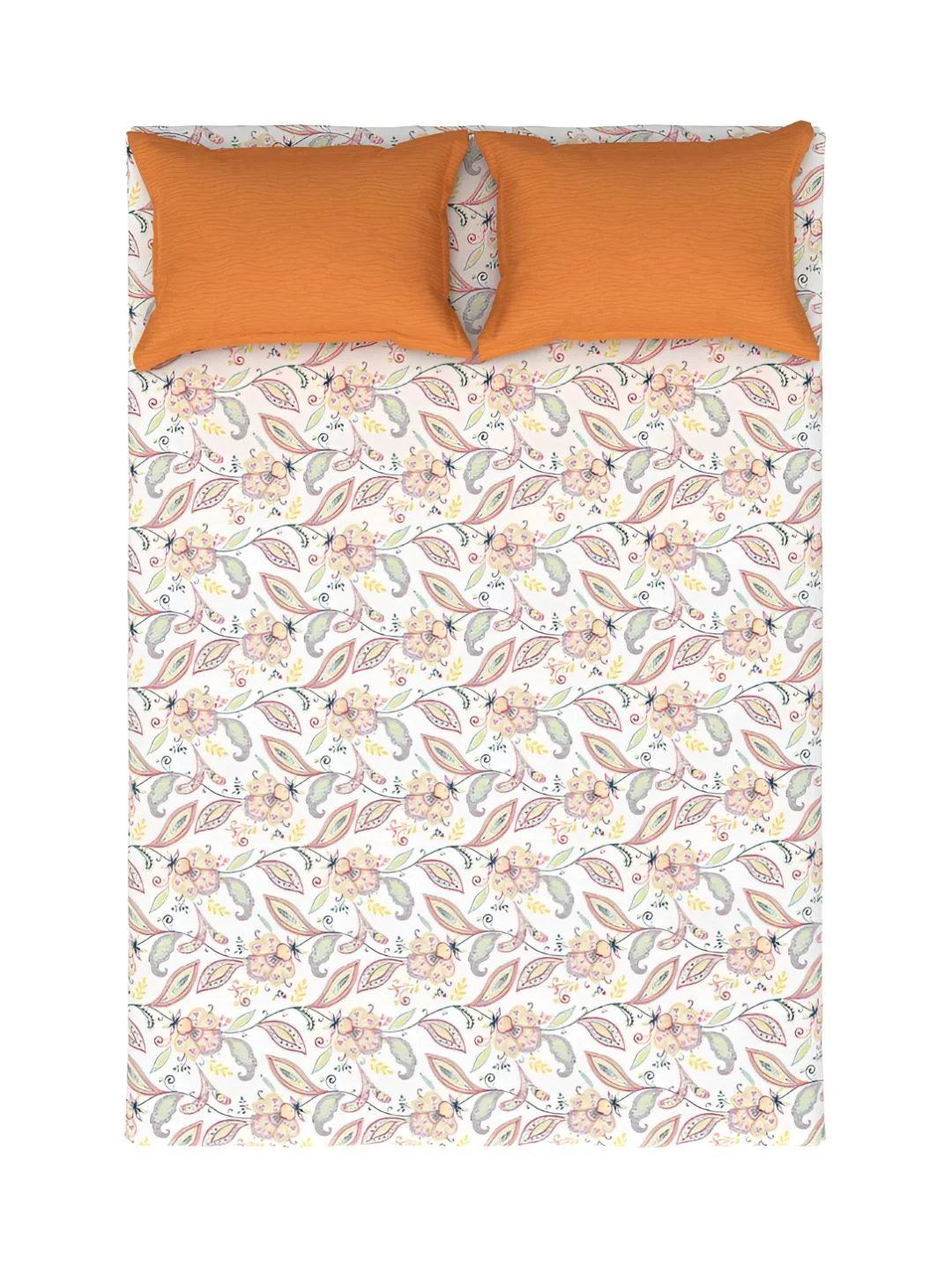 MYTRIDENT Eden Garden Flat 144TC Queen Cotton 1 Bedsheet with 2 Pillow Covers - Image 6