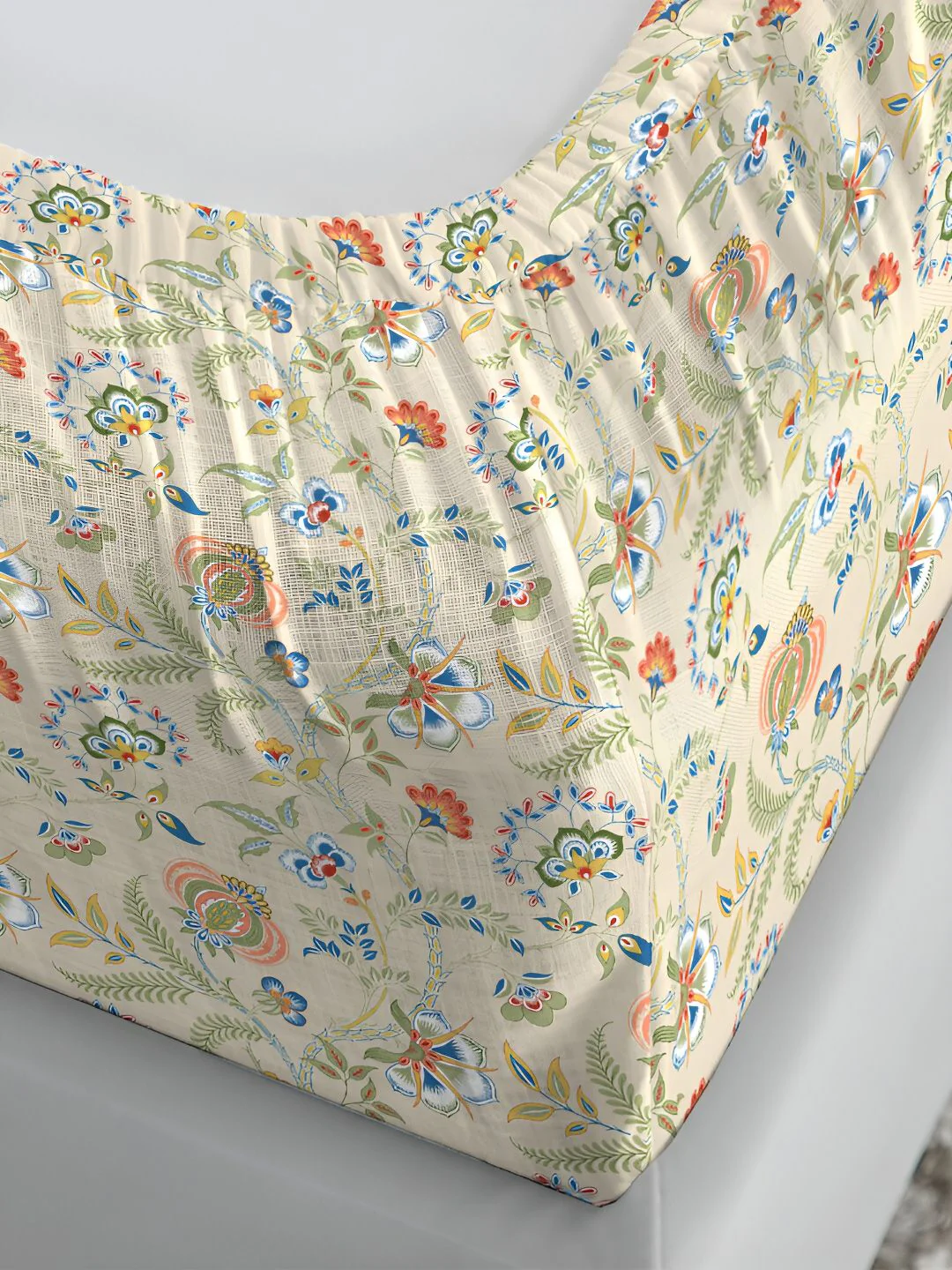 MYTRIDENT English Chintz 210TC King 100% Cotton 1 Fitted Sheet with 2 Pillow Covers - Image 4