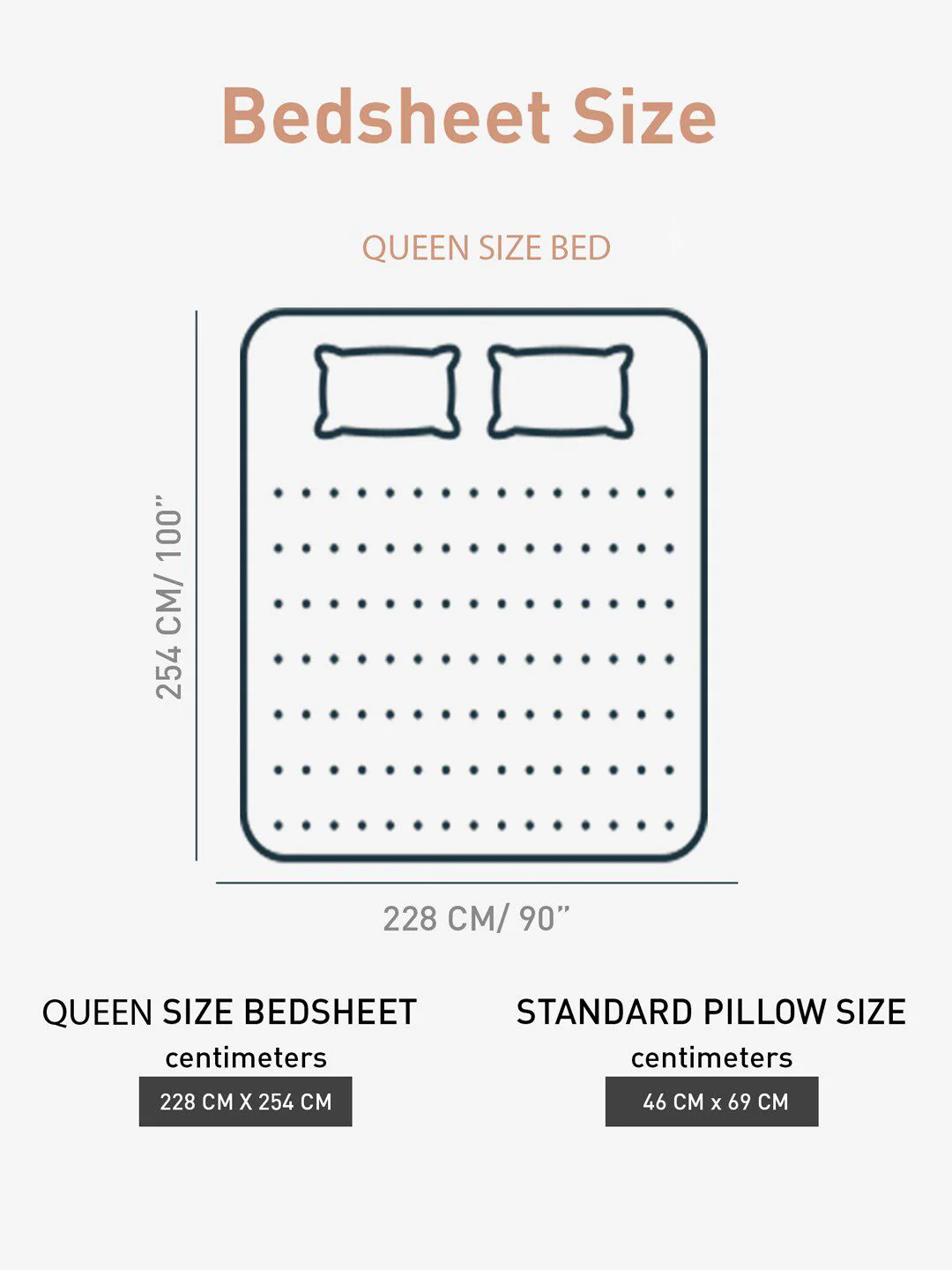 MYTRIDENT Taupe  White Geometric Pure Cotton 144 TC Queen Bedsheet With 2 Pillow Covers - Image 14