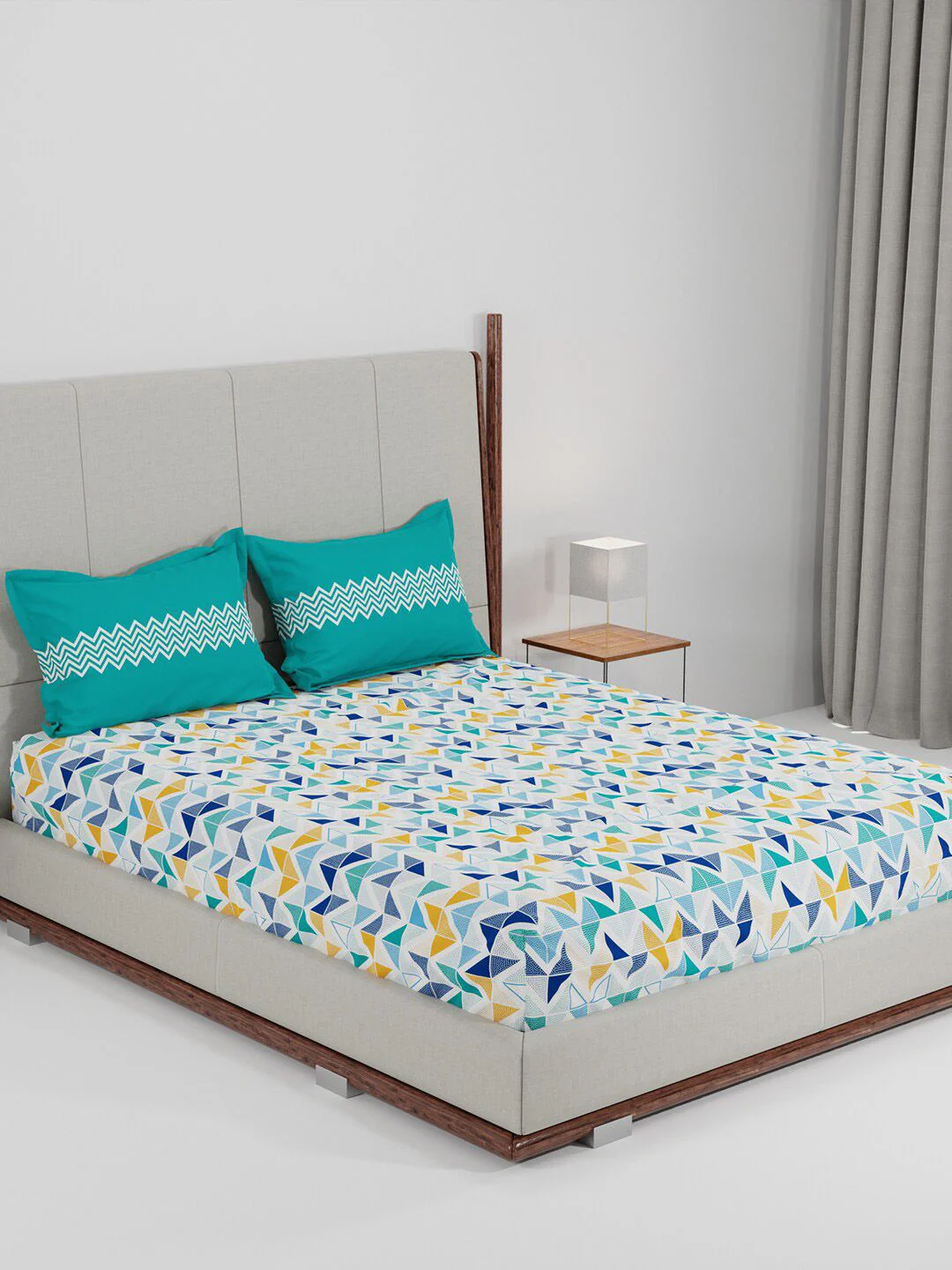 MYTRIDENT Unisex Blue Bedsheets