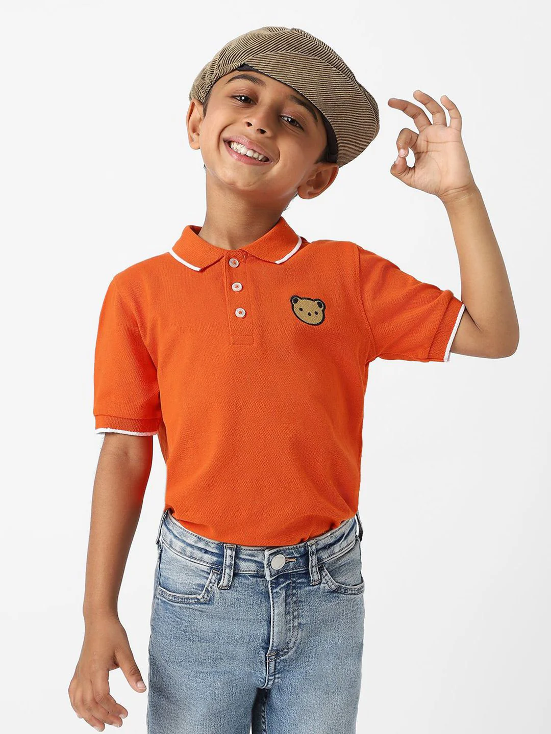 Nauti Nati Boys Bio Finish Graphic Printed Polo Collar Cotton T-shirt - Image 6