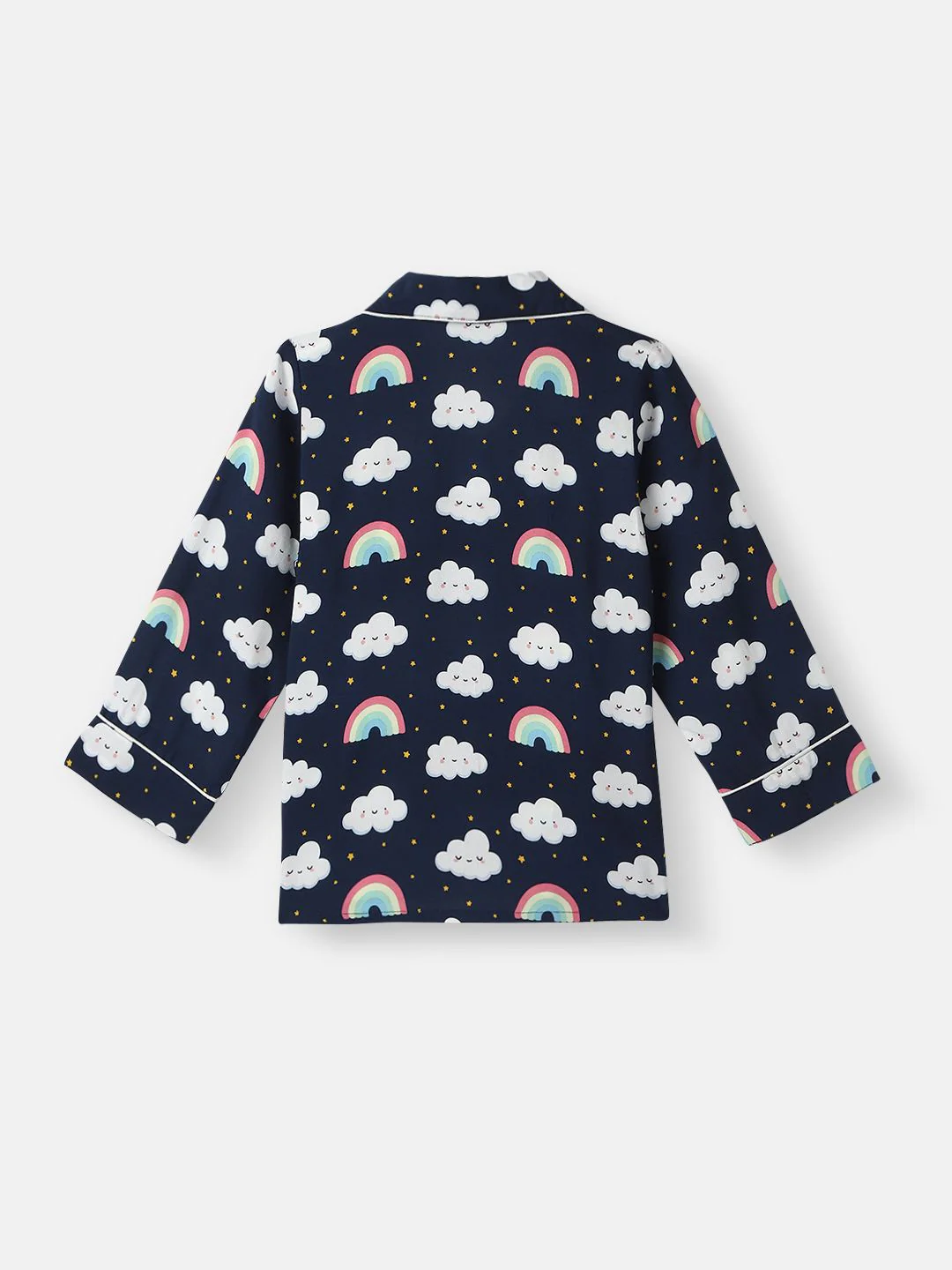 Nauti Nati Boys Clouds and Rainbow Print Shirt and Pyjama Night suits - Image 5
