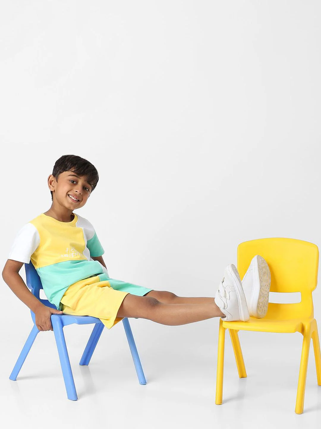 Nauti Nati Boys Colourblocked T-shirt with Shorts - Image 6