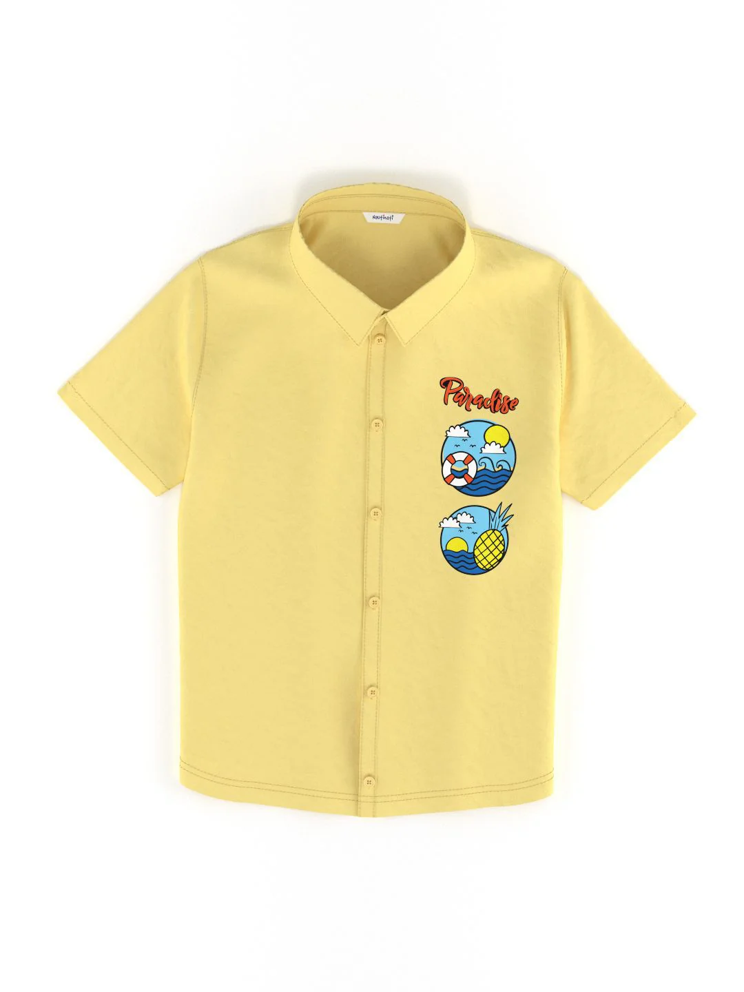 Nauti Nati Boys Graphic Printed Cotton Poplin Shirt With Shorts - Image 3