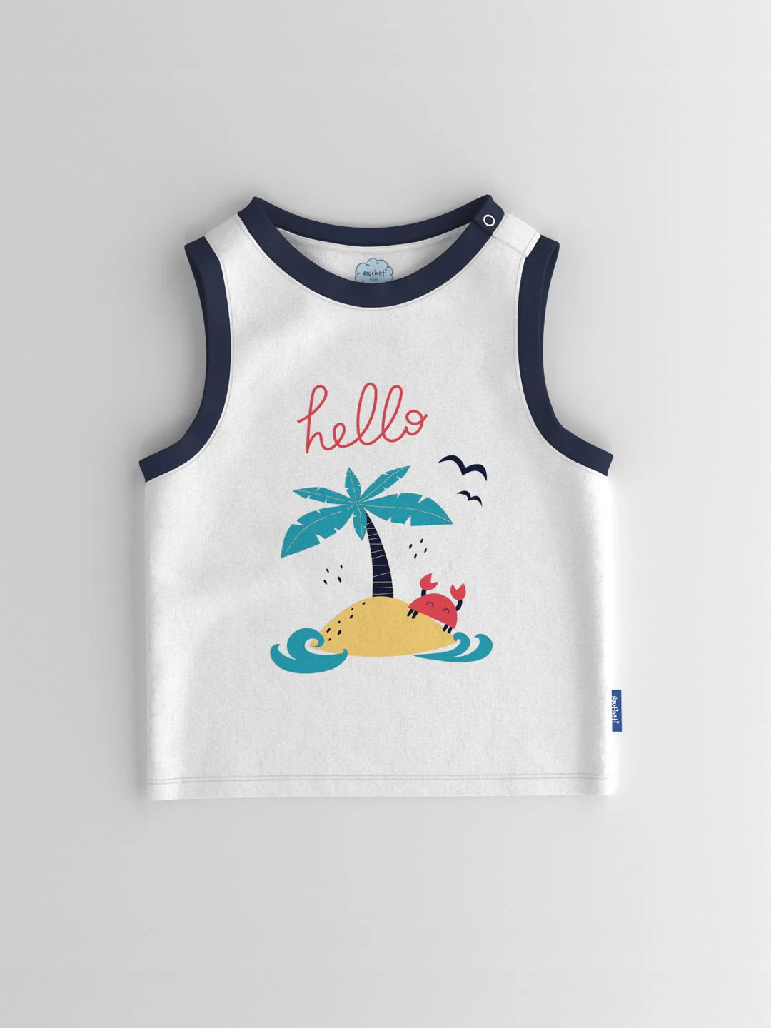 Nauti Nati Boys Graphic Printed Sleeveless Pure Cotton T-shirt With Shorts - Image 3